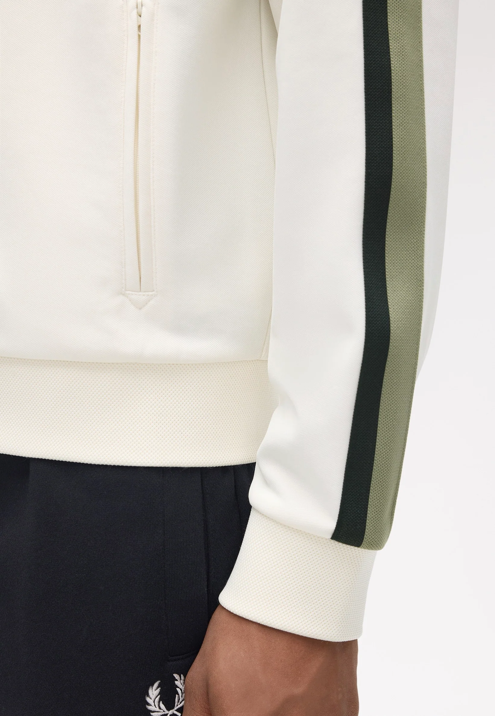 Two Colour Tape Light Ecru - Track Jacket - Image 3