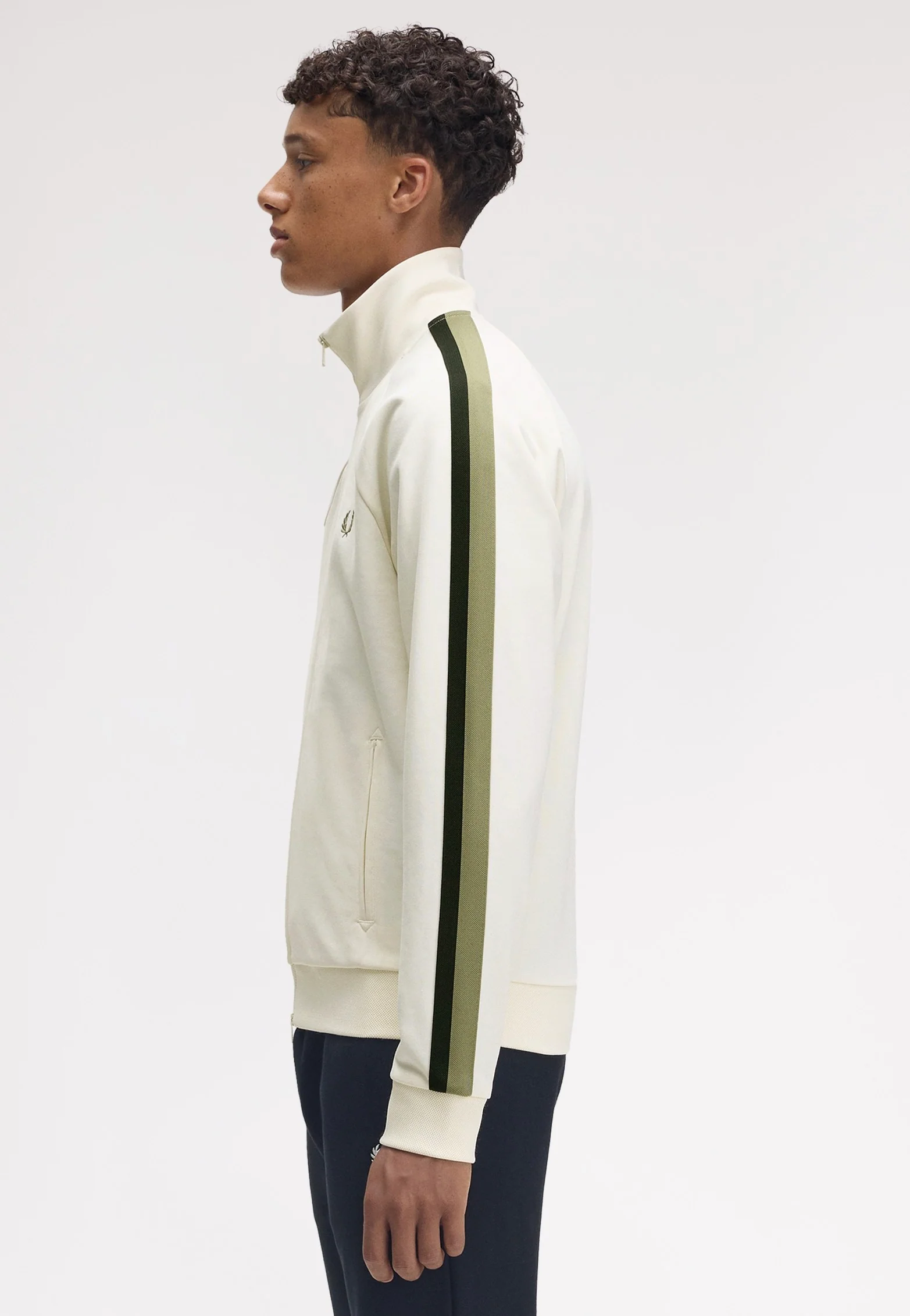 Two Colour Tape Light Ecru - Track Jacket - Image 6