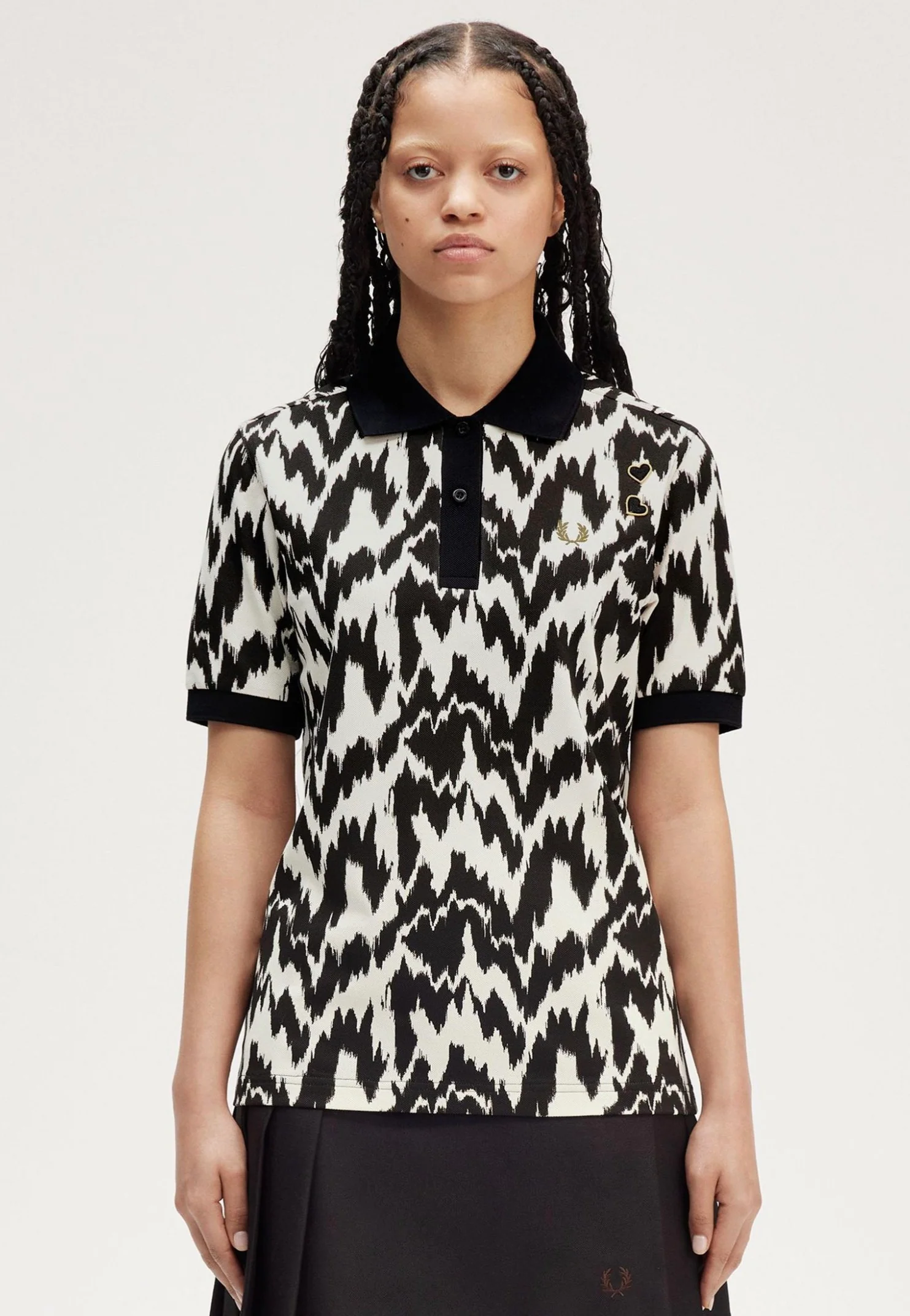 Fred Perry x Amy Winehouse - Animal Print Ecru - Polo - Image 2