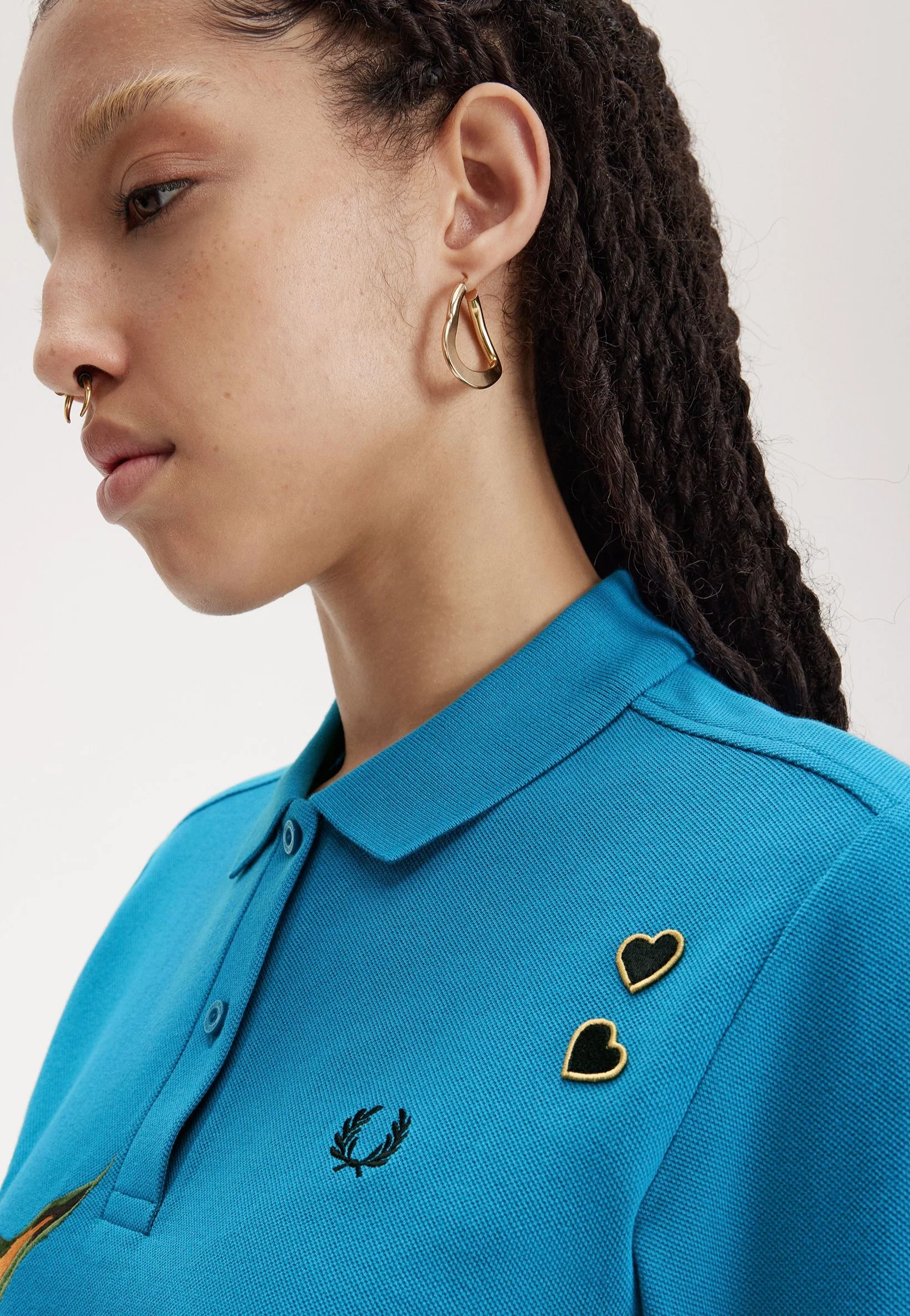 Fred Perry x Amy Winehouse - Embroidered Runaway Bay Ocean - Polo - Image 2