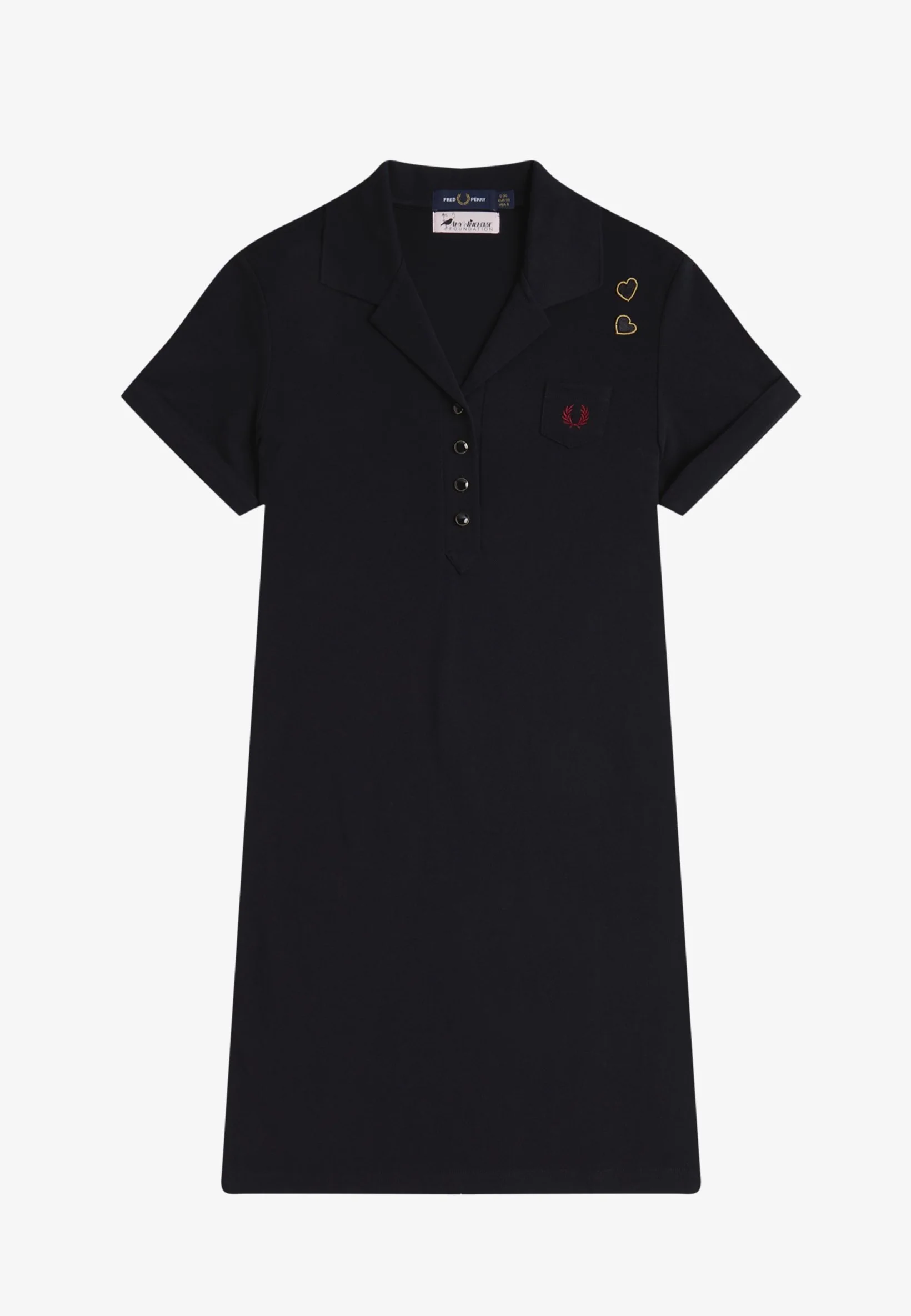 Fred Perry x Amy Winehouse - Pocket Detail Pique Black - Dress - Image 6