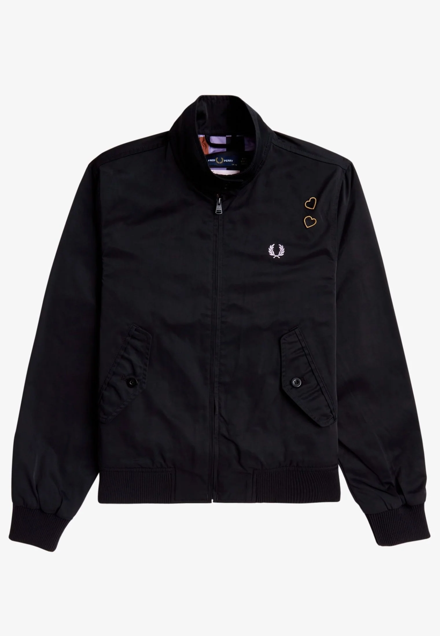 Fred Perry x Amy Winehouse - Zip Through Satin Black - Jacket - Image 8