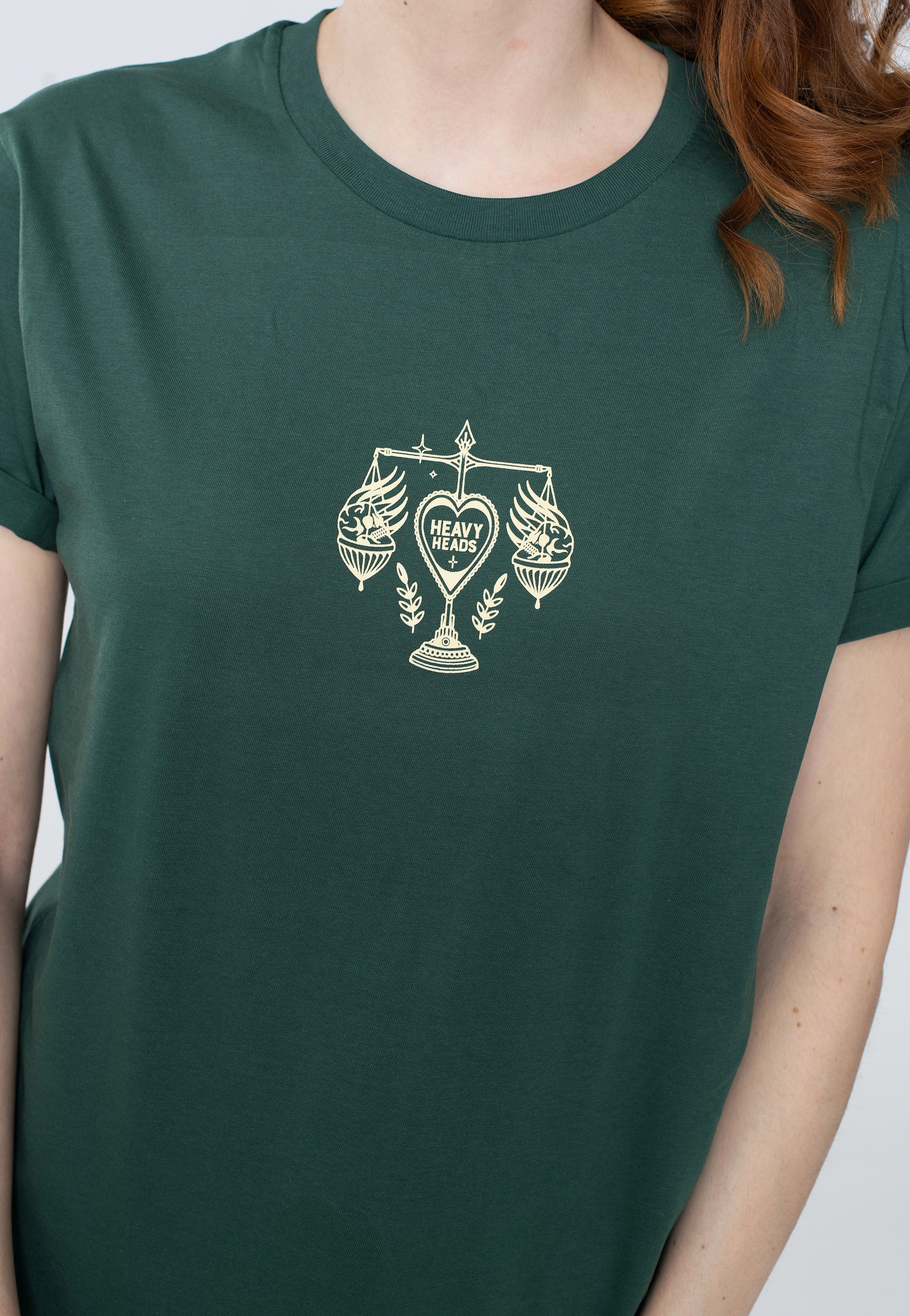 Heavy Heads Forest Green - T-Shirt - Image 8