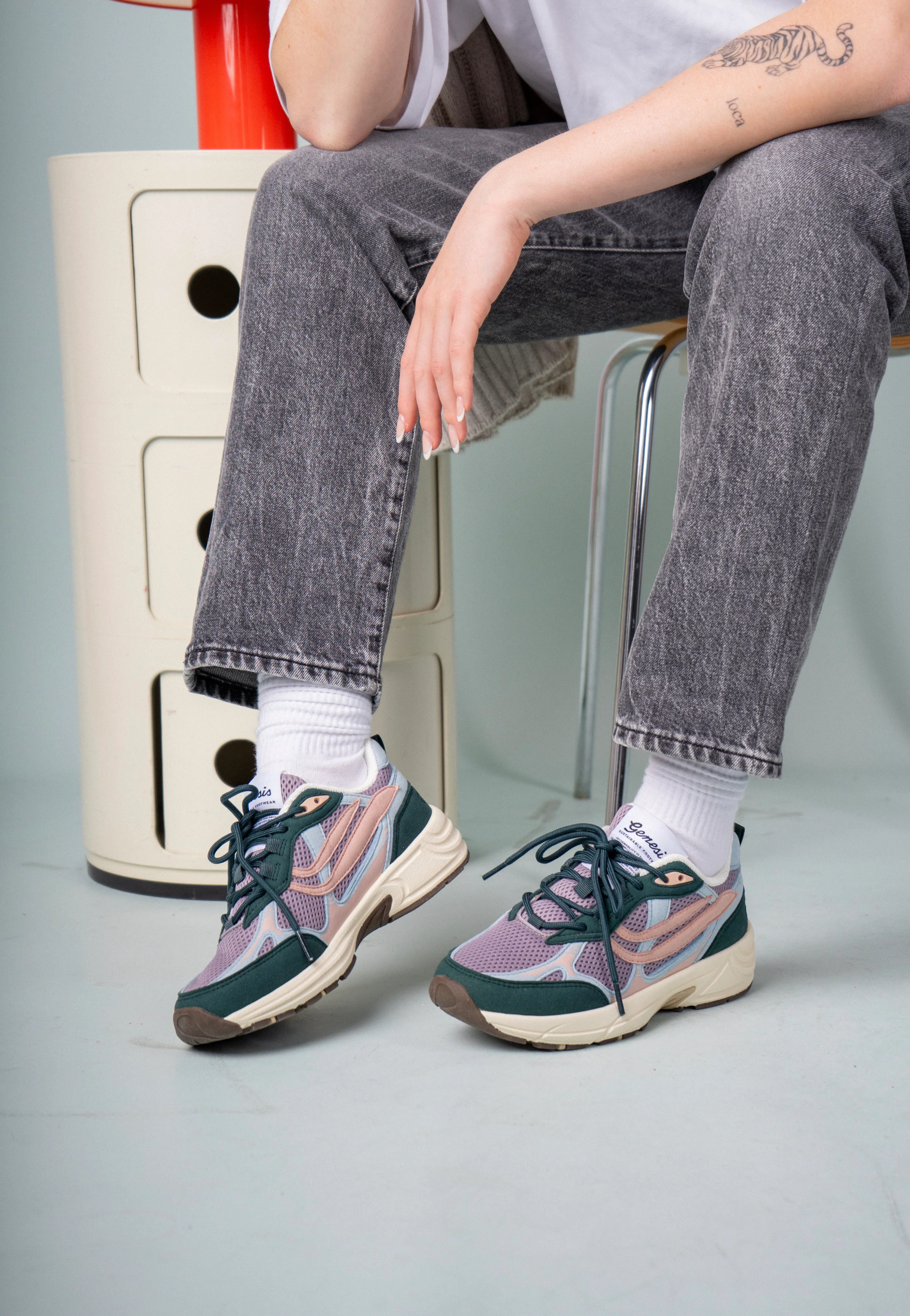 G-Eco`99 Multi Colour Teal/Sky/Old Rose - Shoes - Image 3