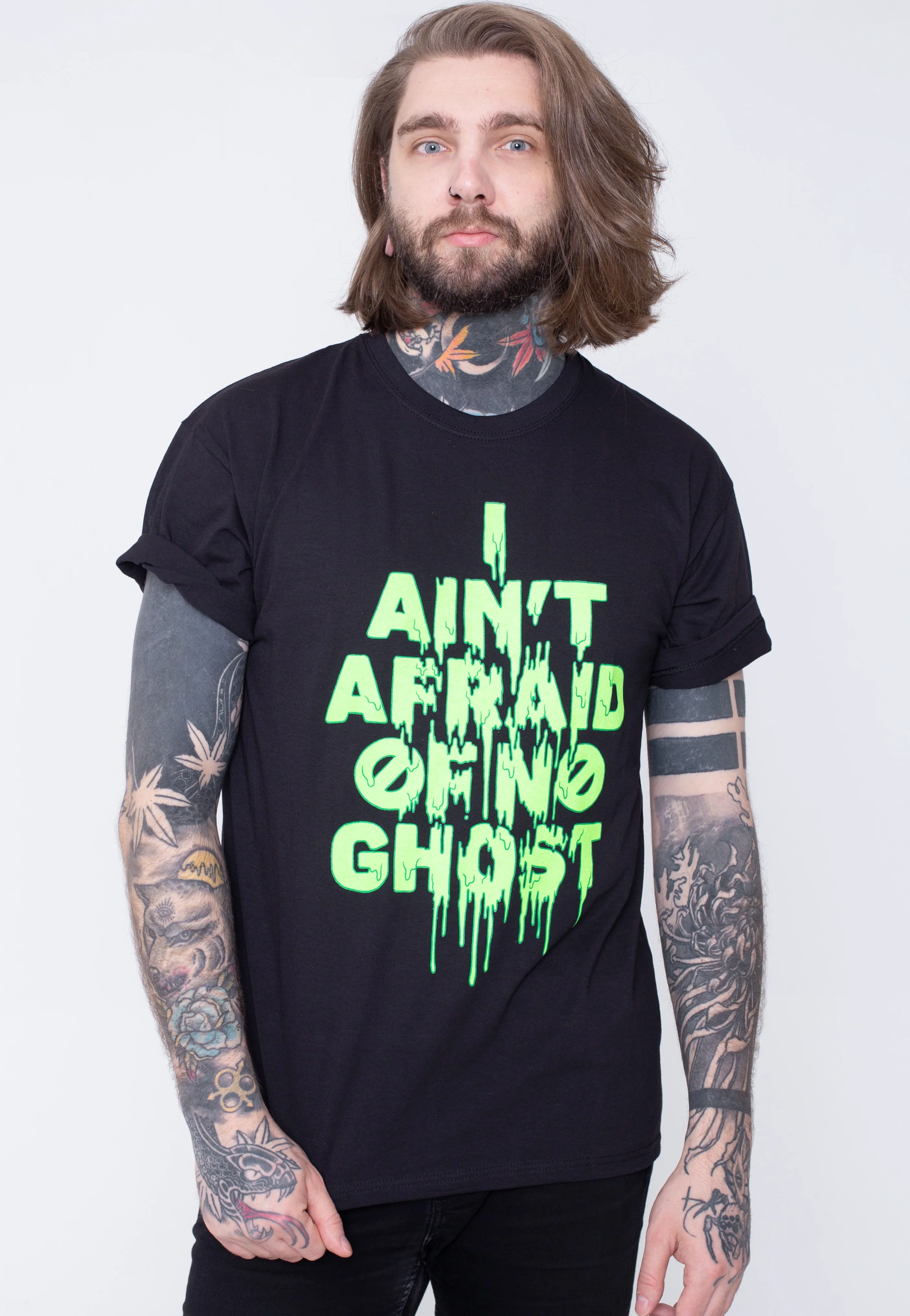 Neon Green Text - T-Shirt - Image 3
