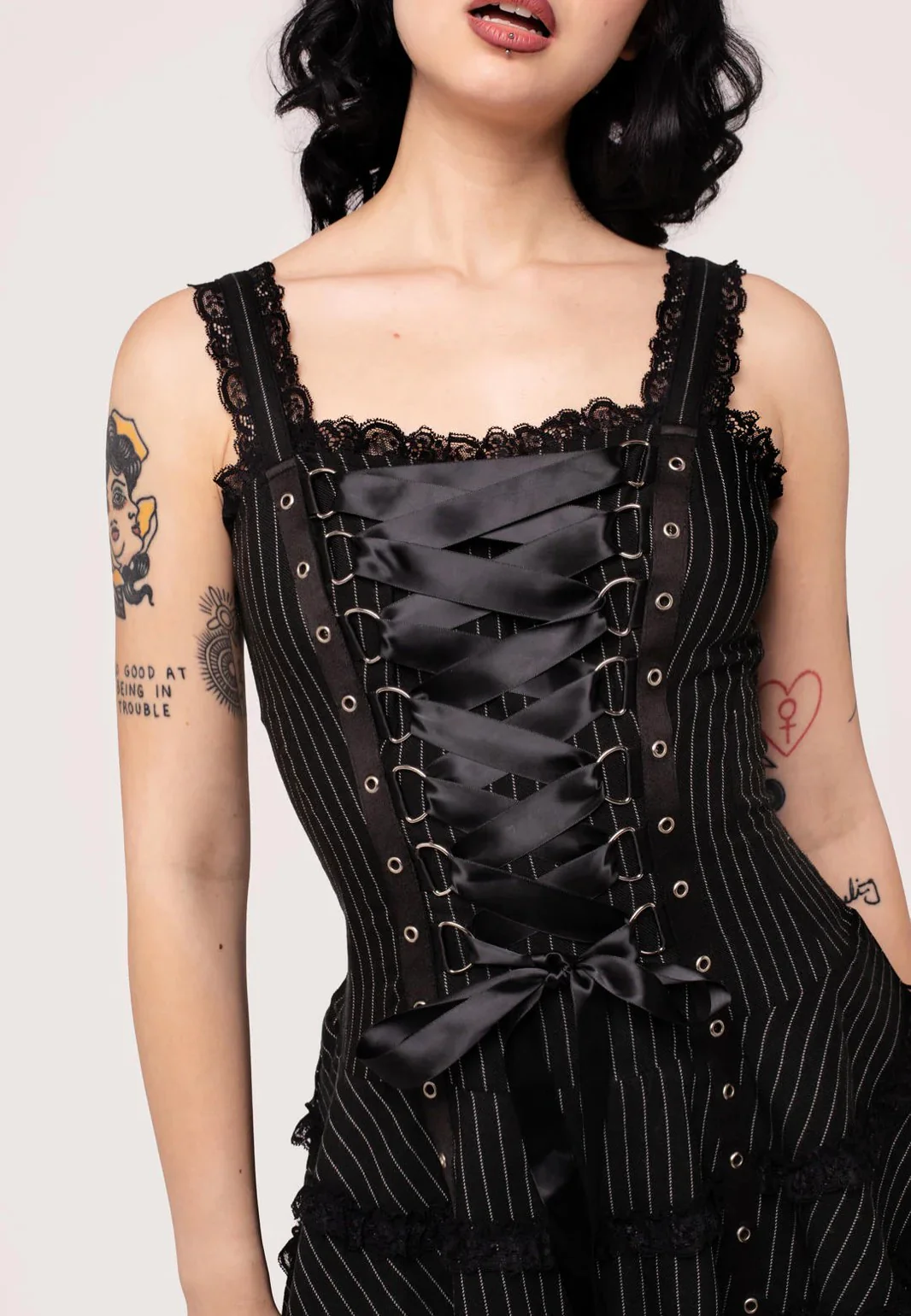 Harley Pinstripe Black/White - Dress - Image 4