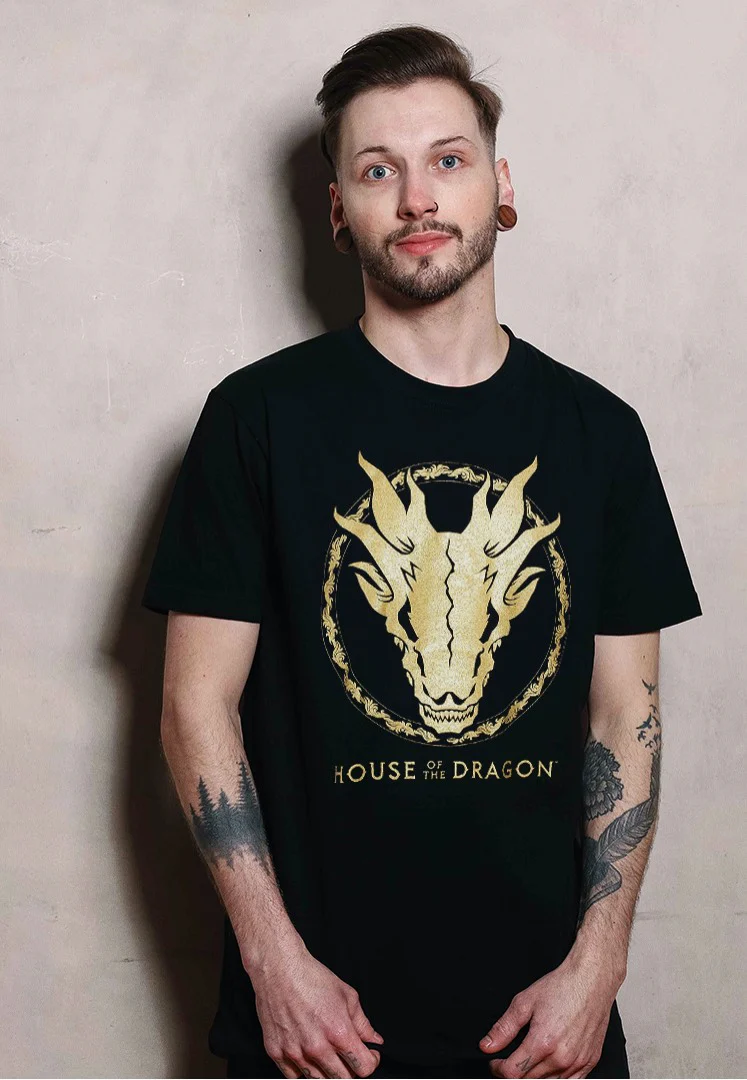 Gold Ink Skull - T-Shirt - Image 6