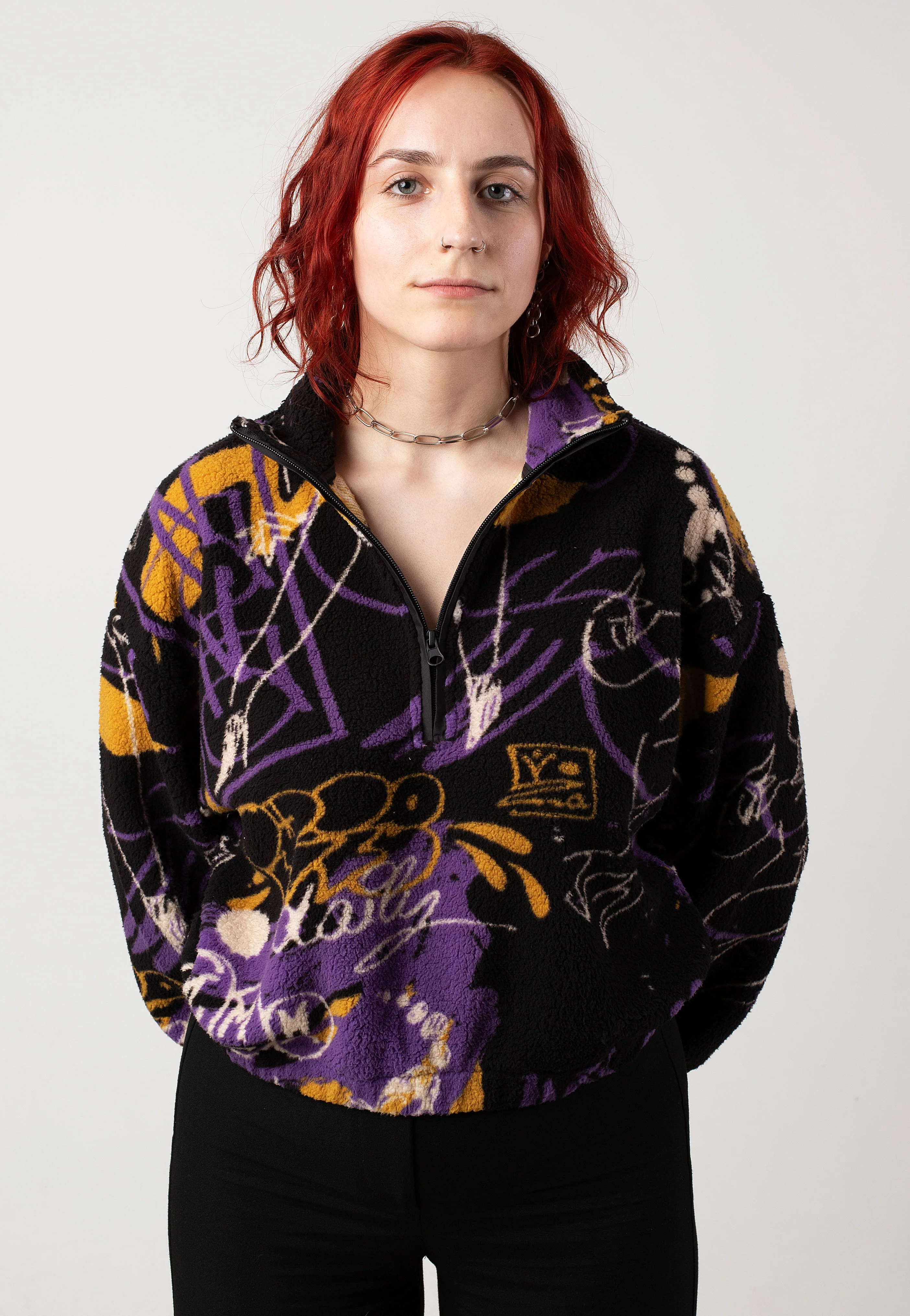 Arkta Teddy Black Purple - Pullover - Image 2