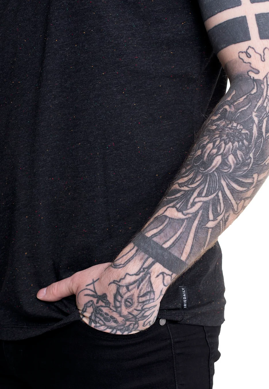Retain Black Melange - T-Shirt - Image 4