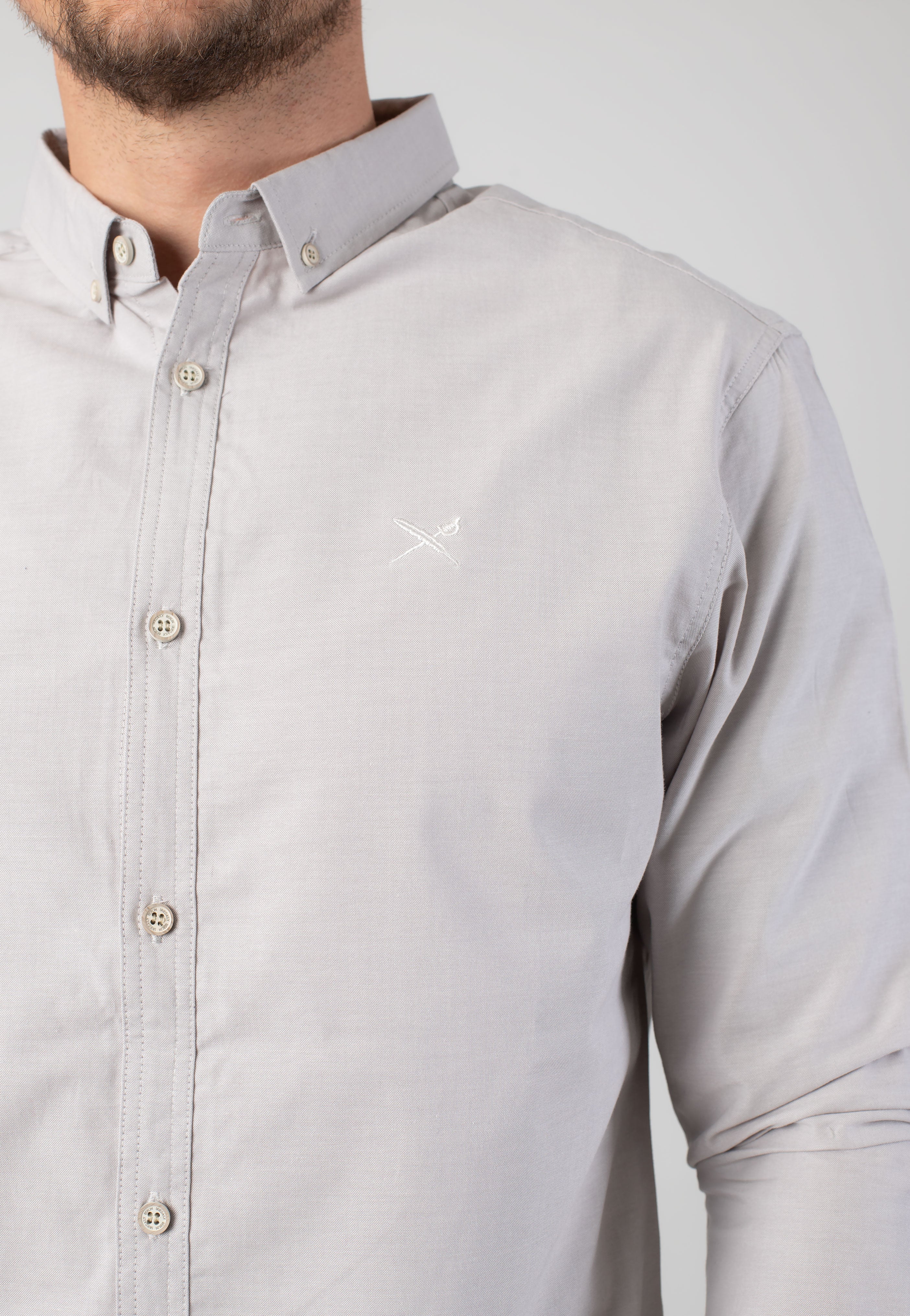 Samuel LS Cloud Grey - Shirt - Image 3