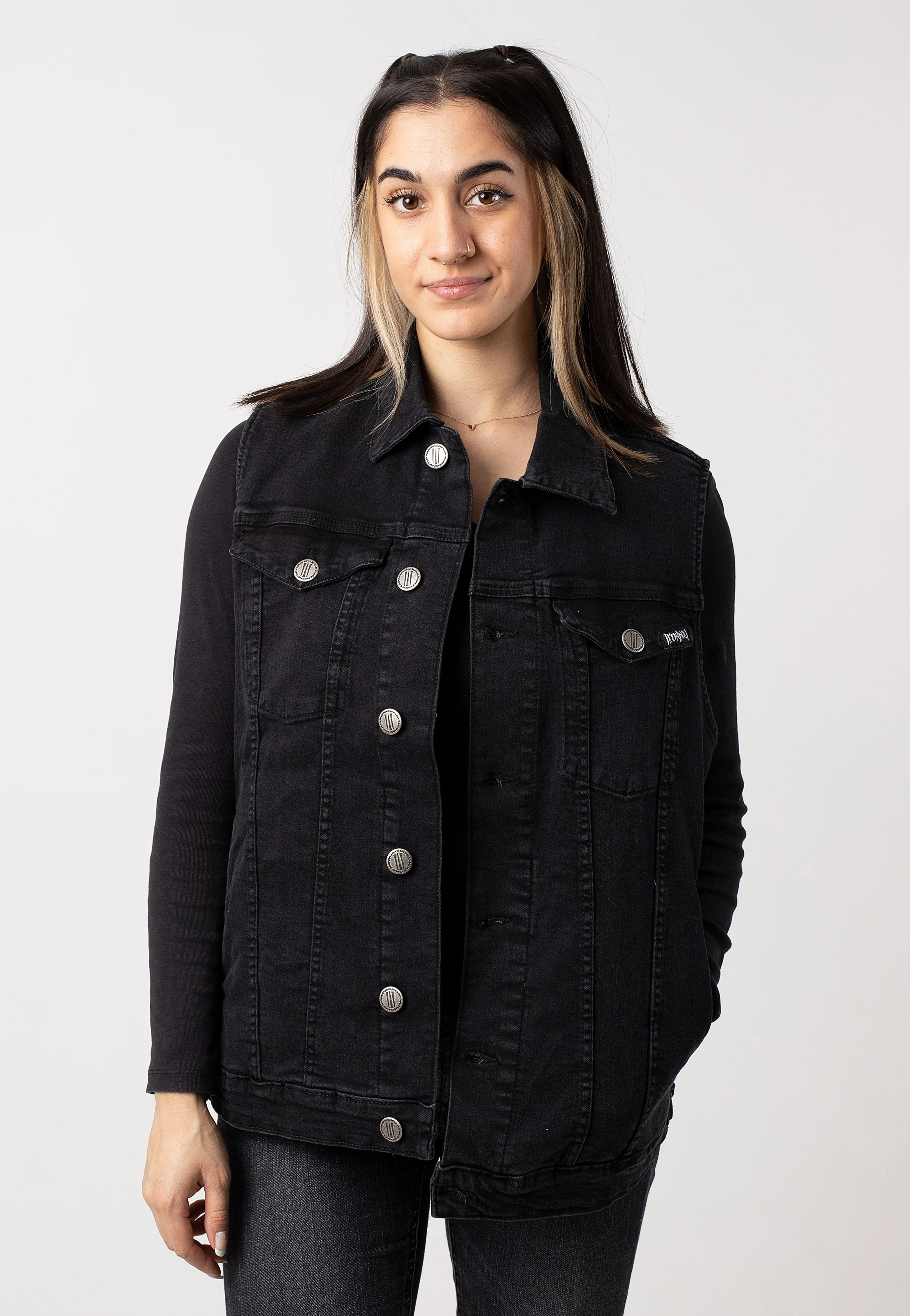 Neil Denim Black - Jeans Vest - Image 5
