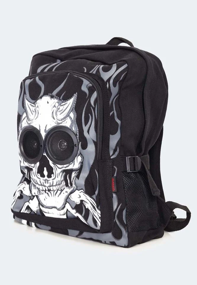 Demon With Bluetooth Speaker Black - Backpack - Image 2