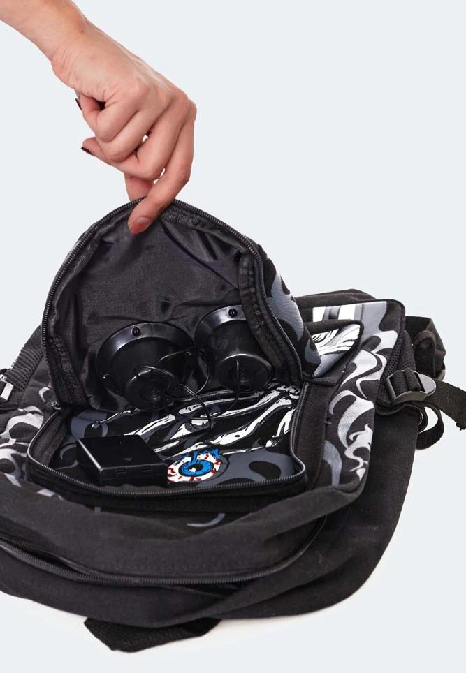 Demon With Bluetooth Speaker Black - Backpack - Image 4