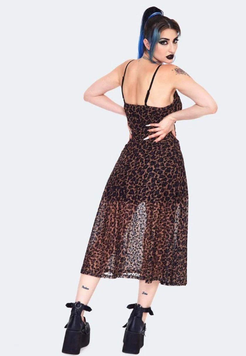 Leopard Print Slip Brown - Dress - Image 5