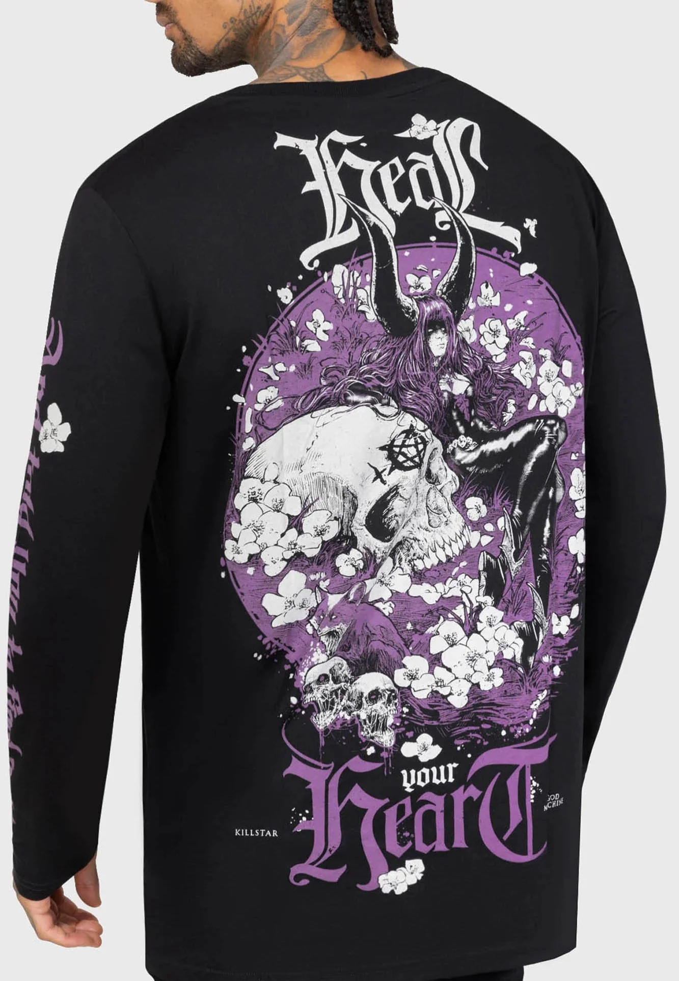 Heal Your Heart Black - Longsleeve - Image 2