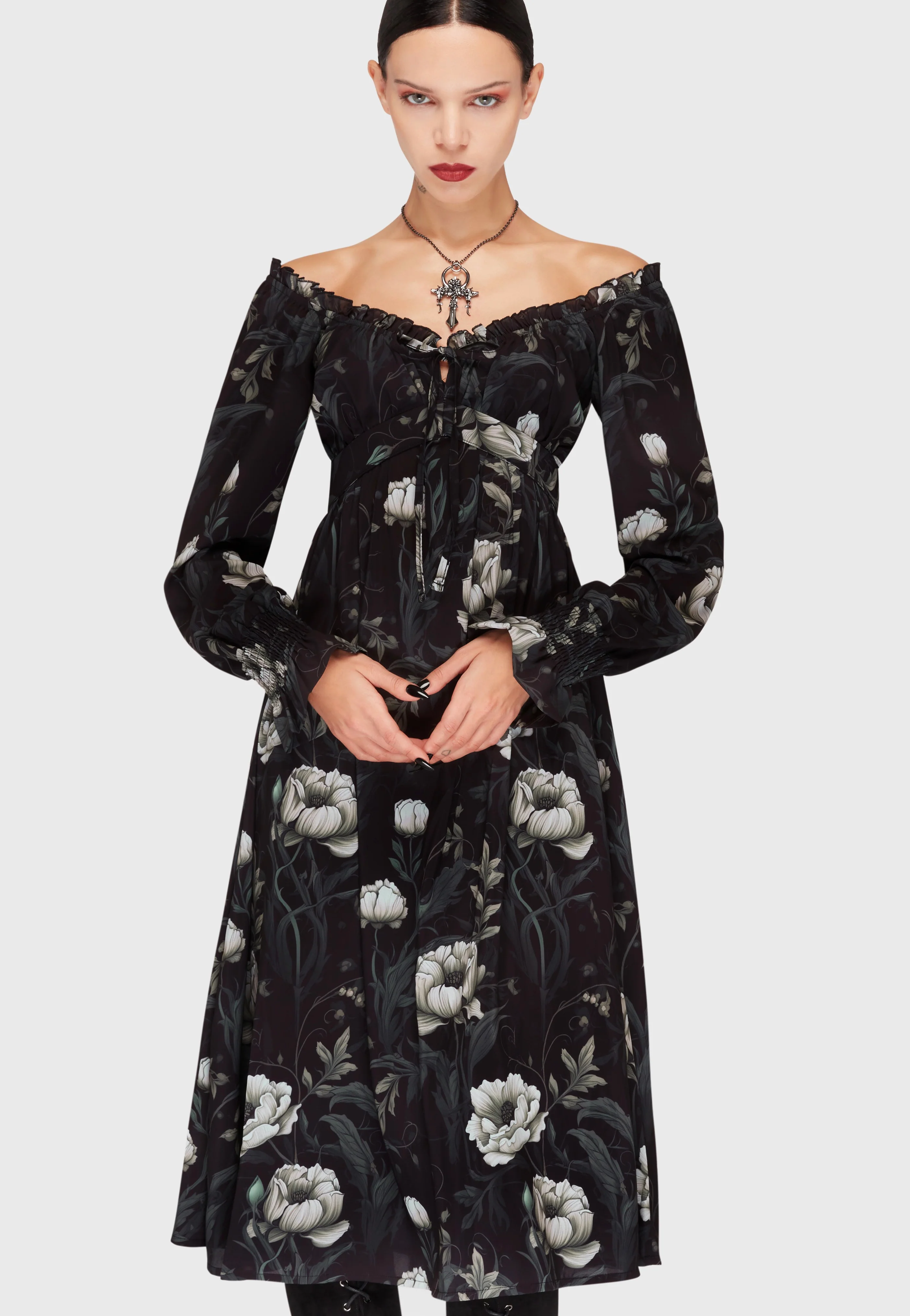 Ivory's Chorus Midi Black/Ivory - Dress - Image 2