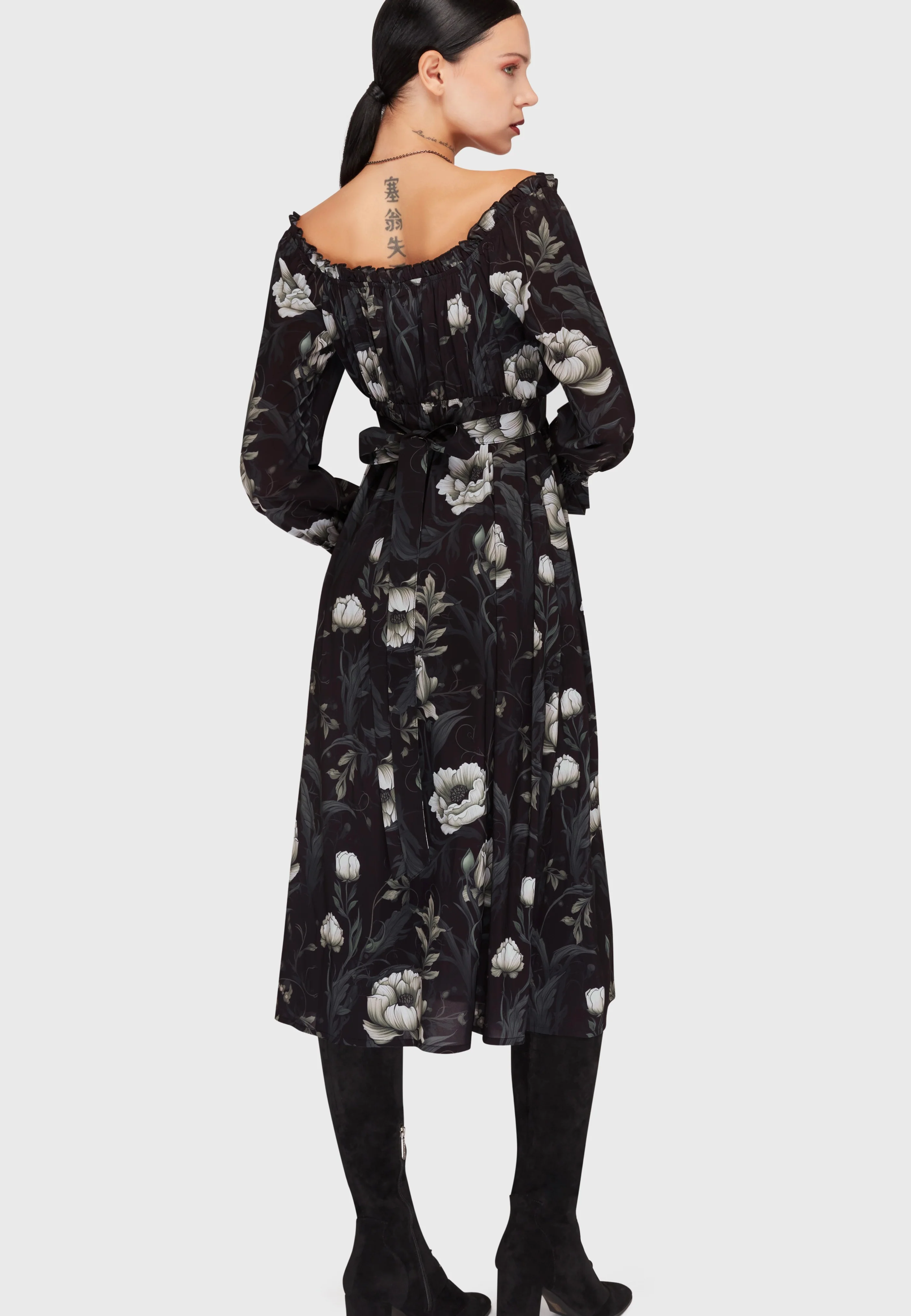 Ivory's Chorus Midi Black/Ivory - Dress - Image 3