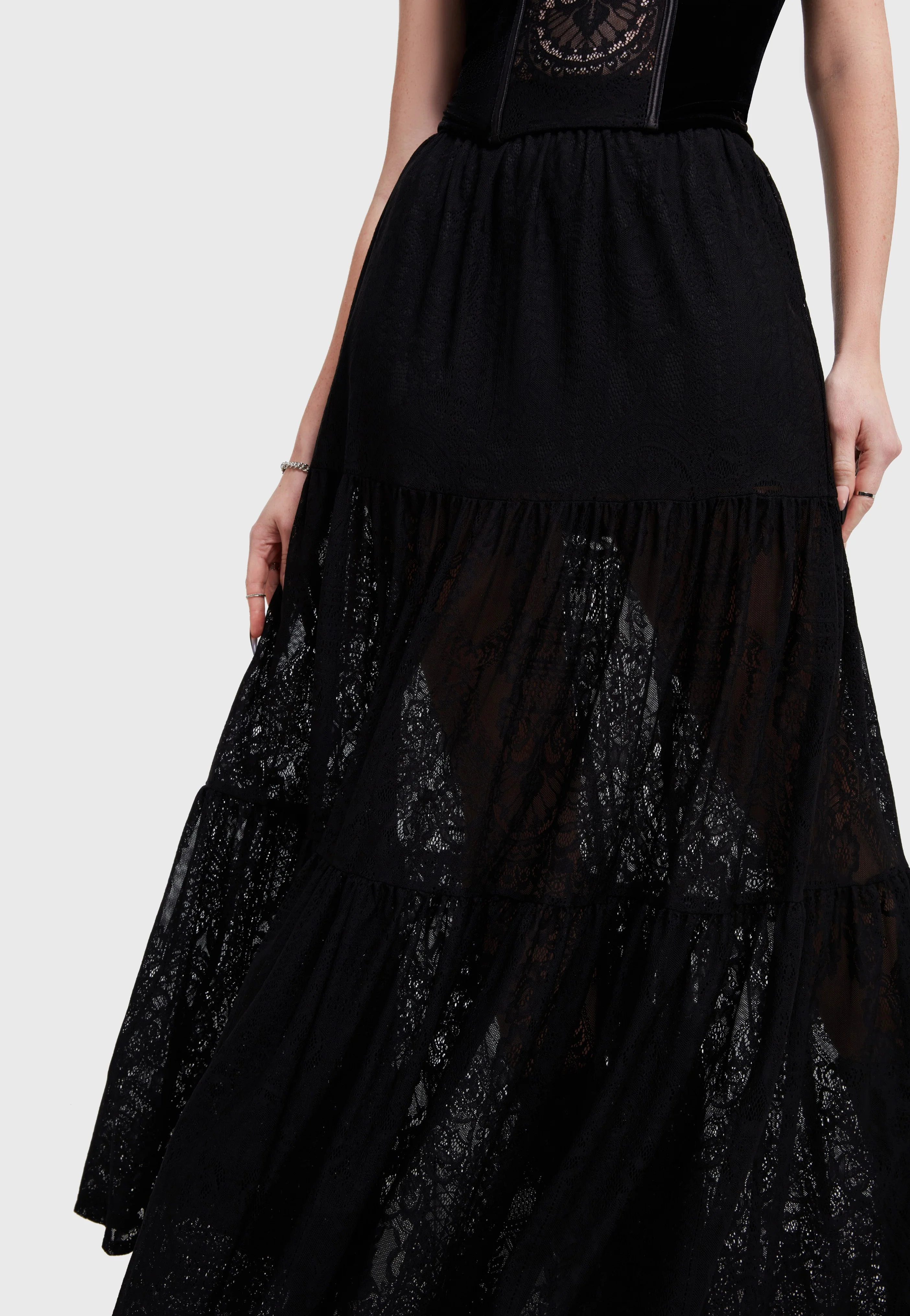 Kiss Of Night Maxi Black - Skirt - Image 2