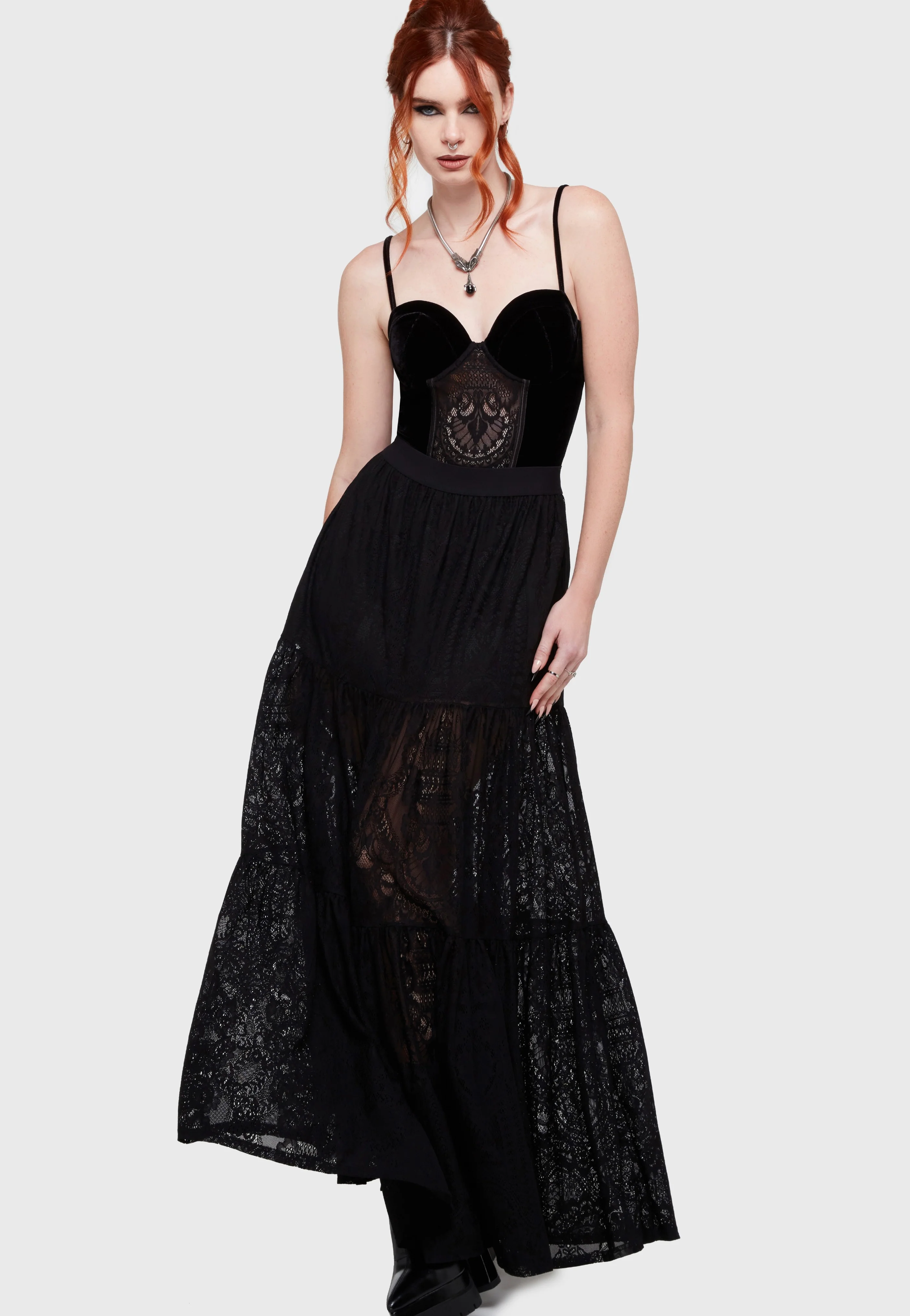 Kiss Of Night Maxi Black - Skirt - Image 4