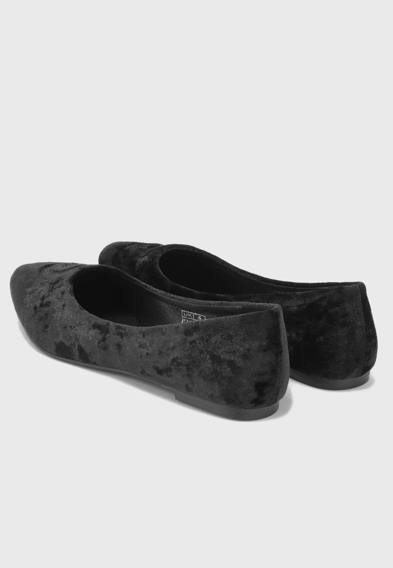 Lunanite Velvet Flats Black - Girl Shoes - Image 3
