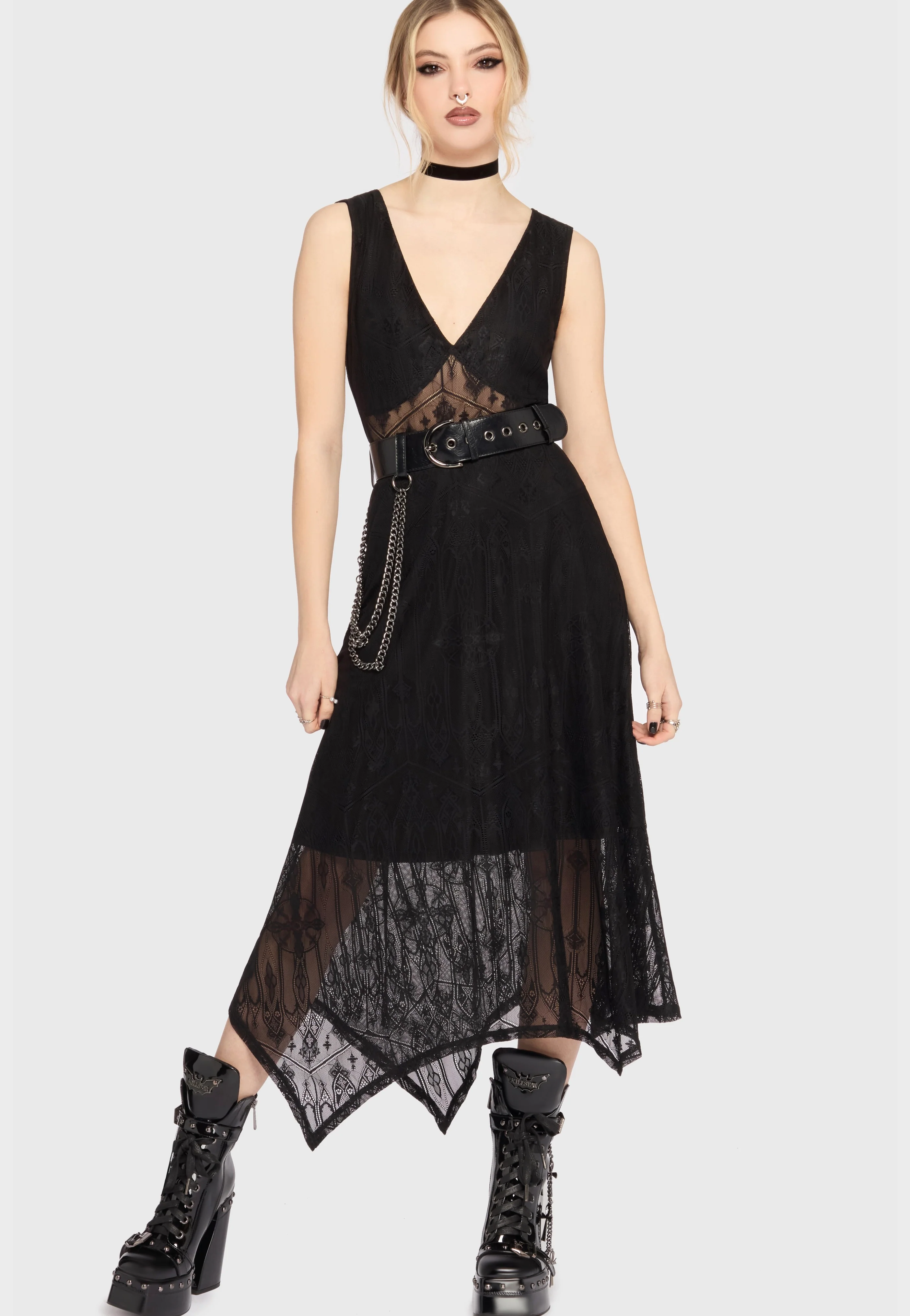 Vesper Wraith Midi Black - Dress - Image 4
