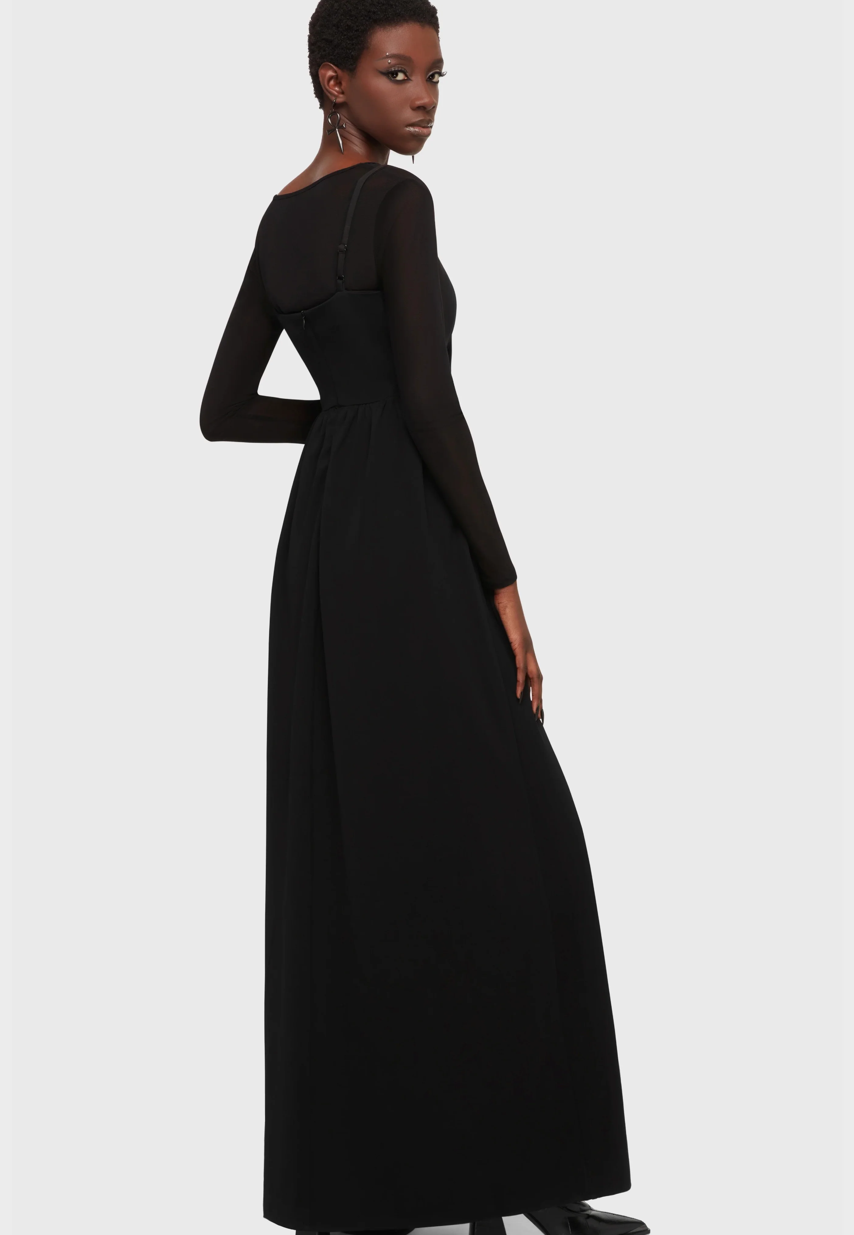 Killstar x Kihilist - Kaia's Storm Maxi Black - Dress - Image 2