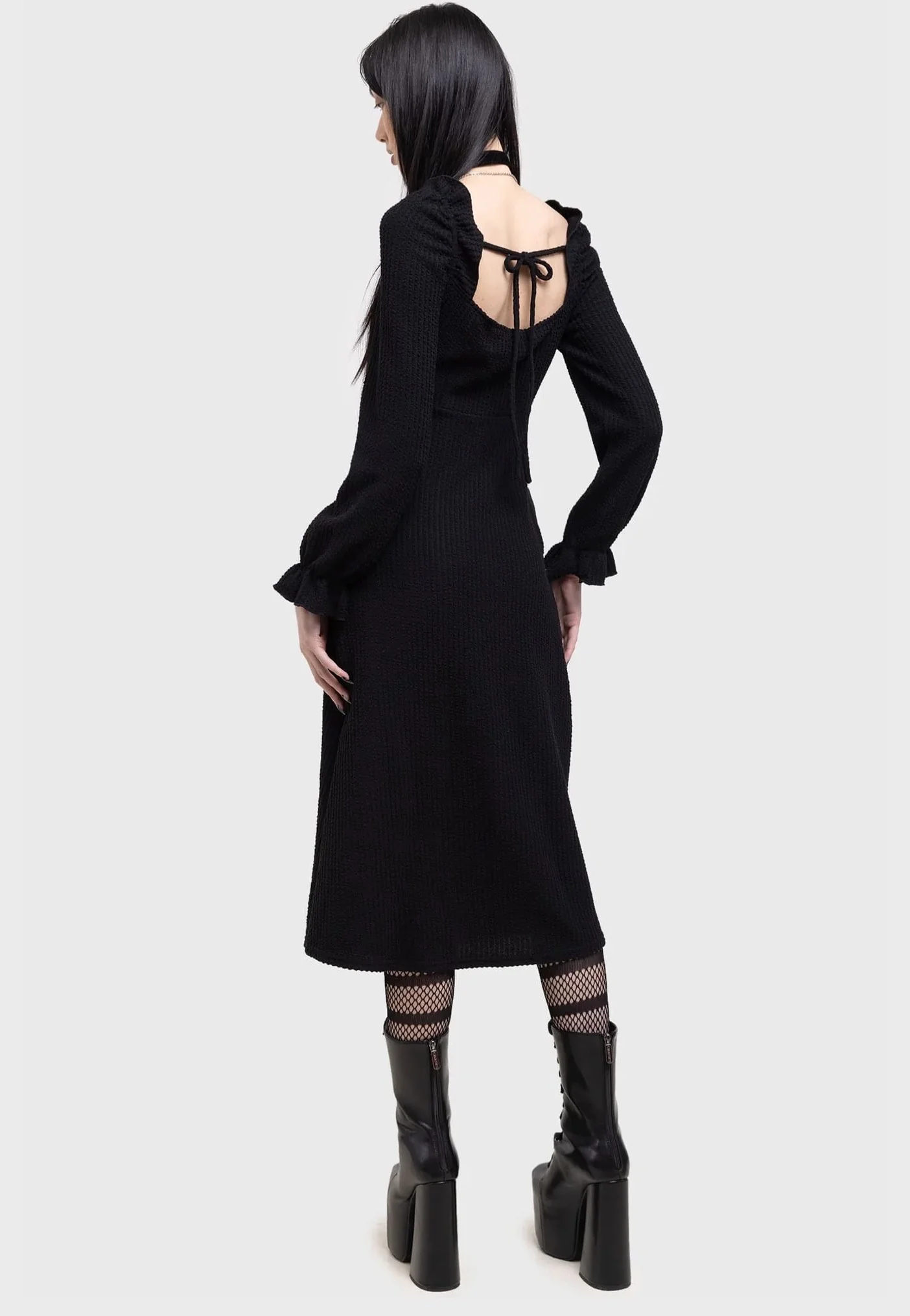 Killstar x Kihilist - Shadow Weave Black - Dress - Image 4