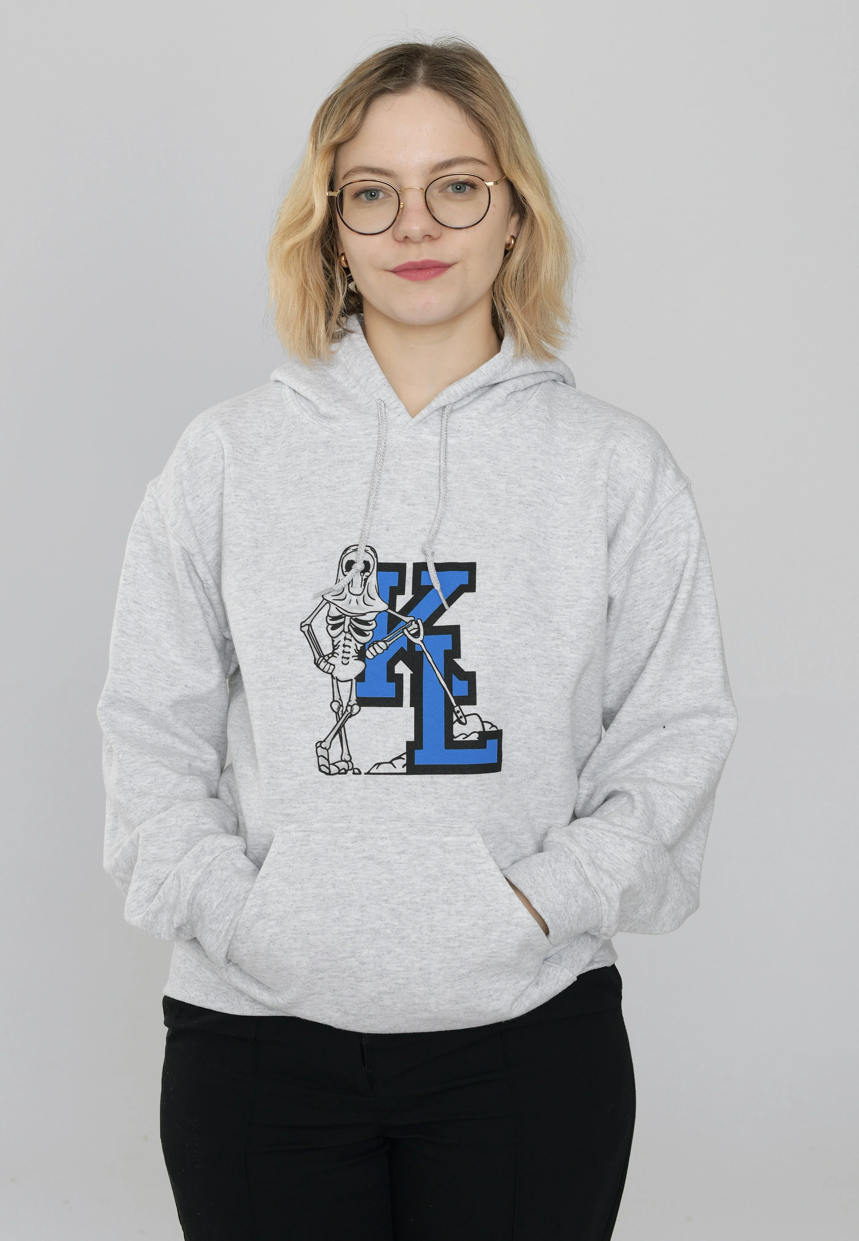 Blue Gravedigger Ash Grey - Hoodie - Image 5