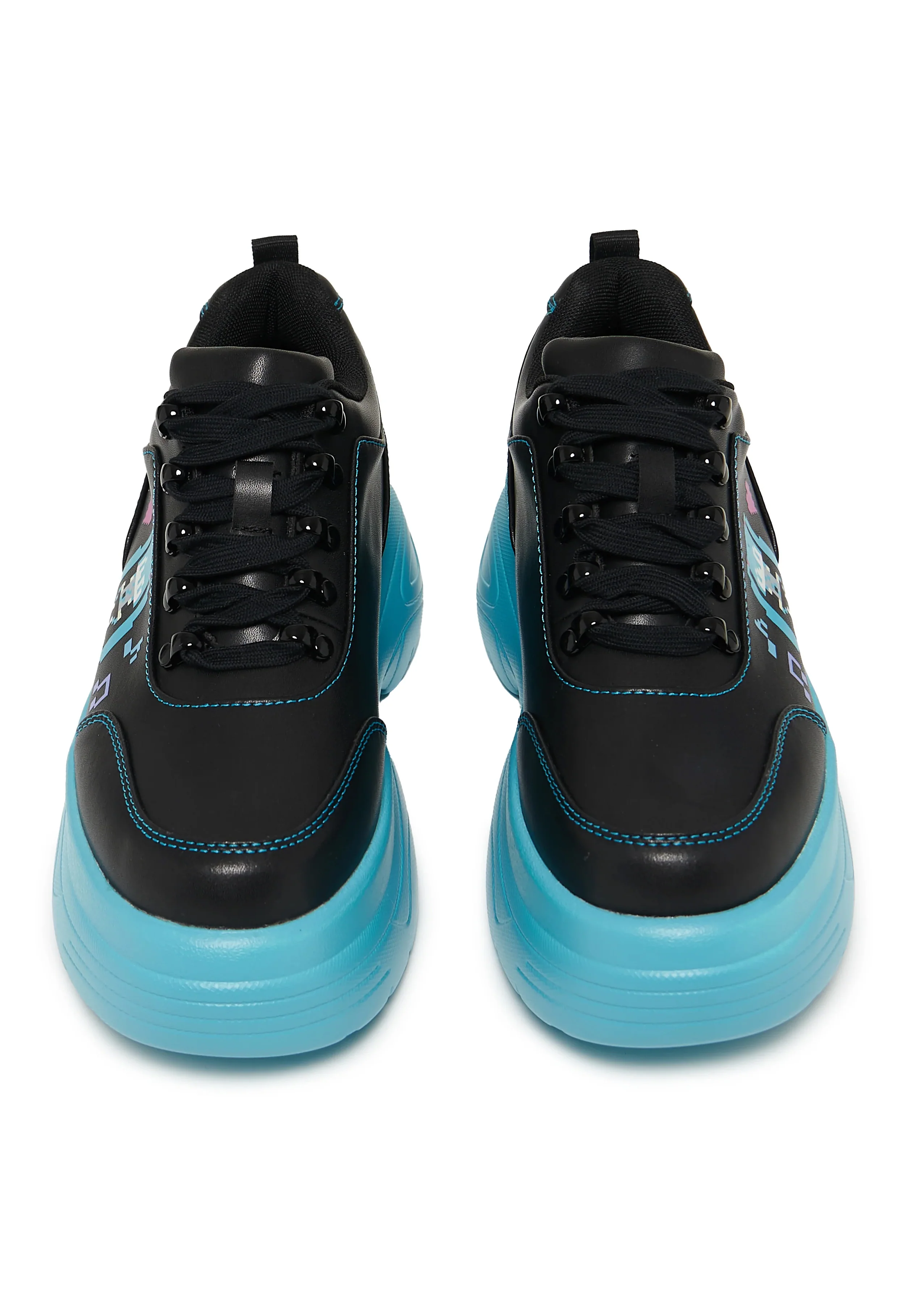 Virtual Diva Miku Chunky Black - Girl Shoes - Image 6