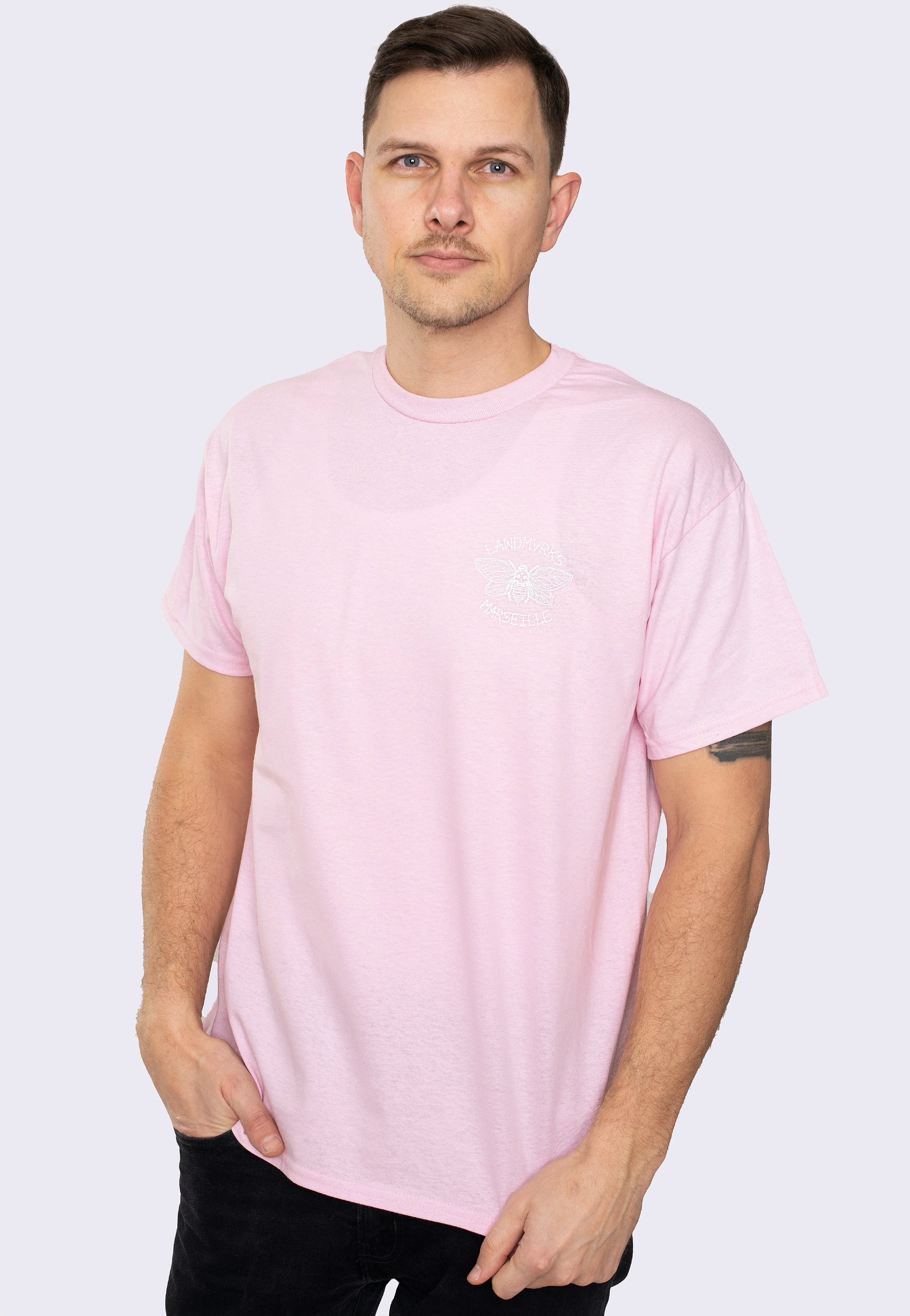 Cicada Marseille Light Pink - T-Shirt - Image 3