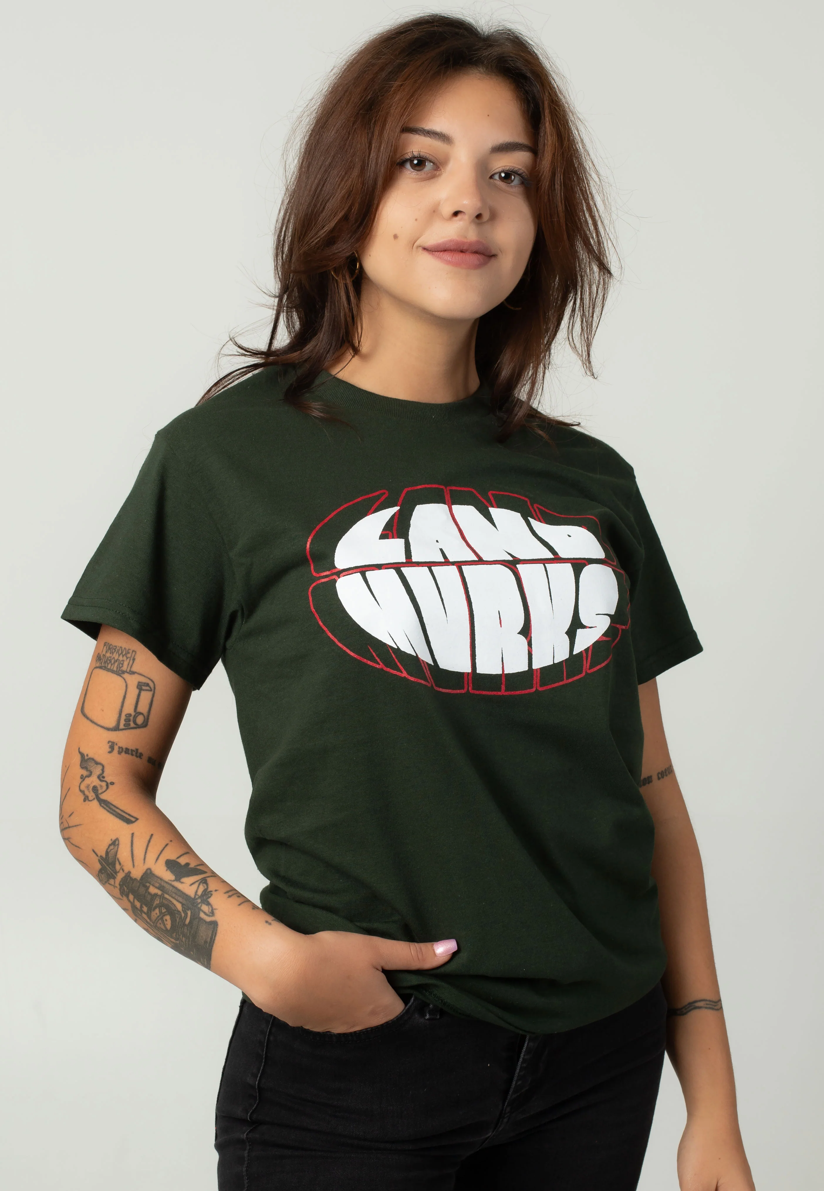 Outline Grunge Forest Green - T-Shirt - Image 5