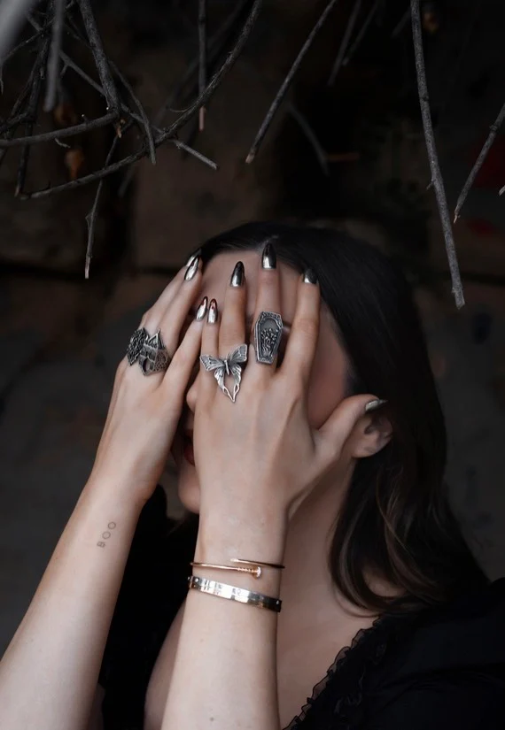 Whispering Wings Silver - Ring - Image 8