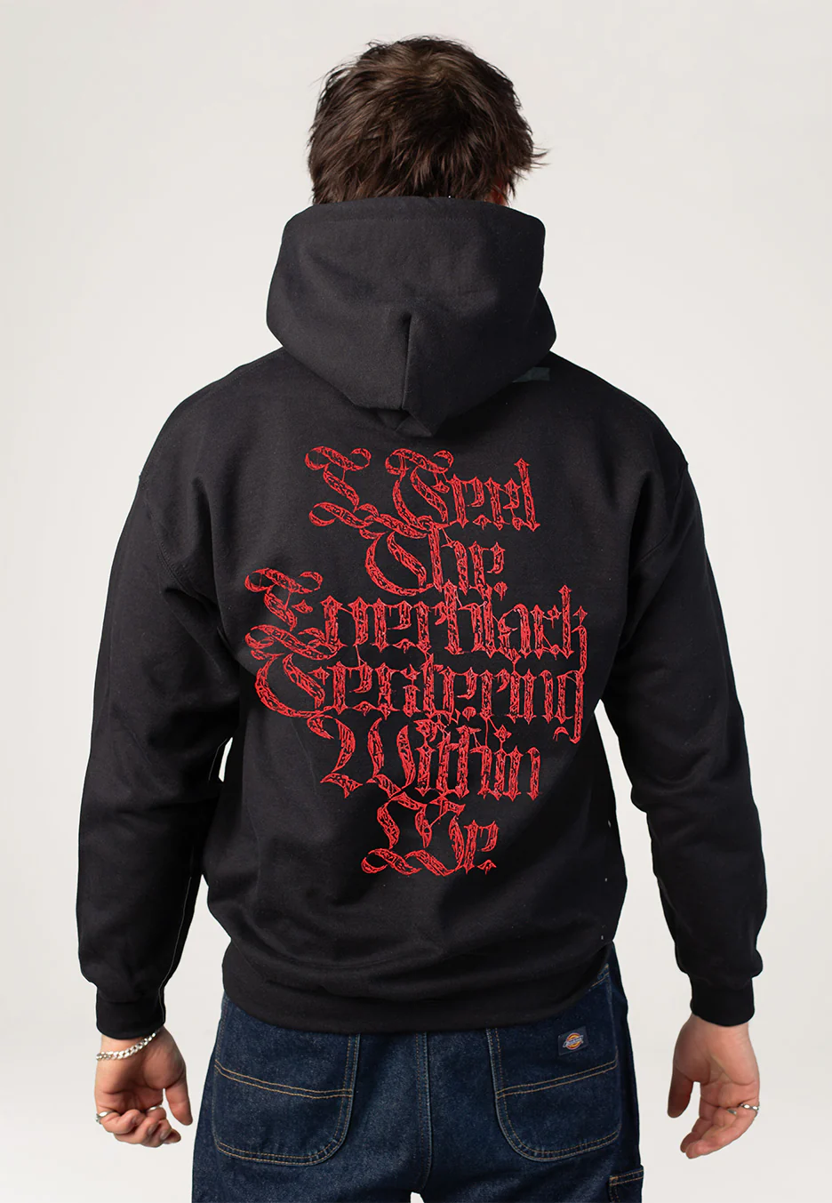 Red Logo Puff Print - Hoodie - Image 4