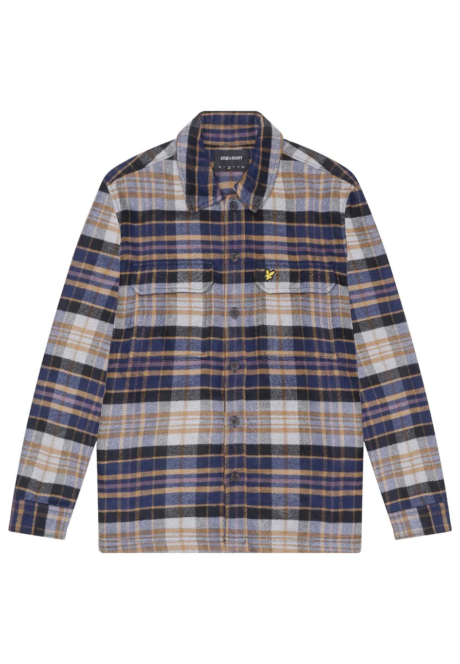 Check Flannel Dark Navy/Chalk - Shirt Jacket - Image 5