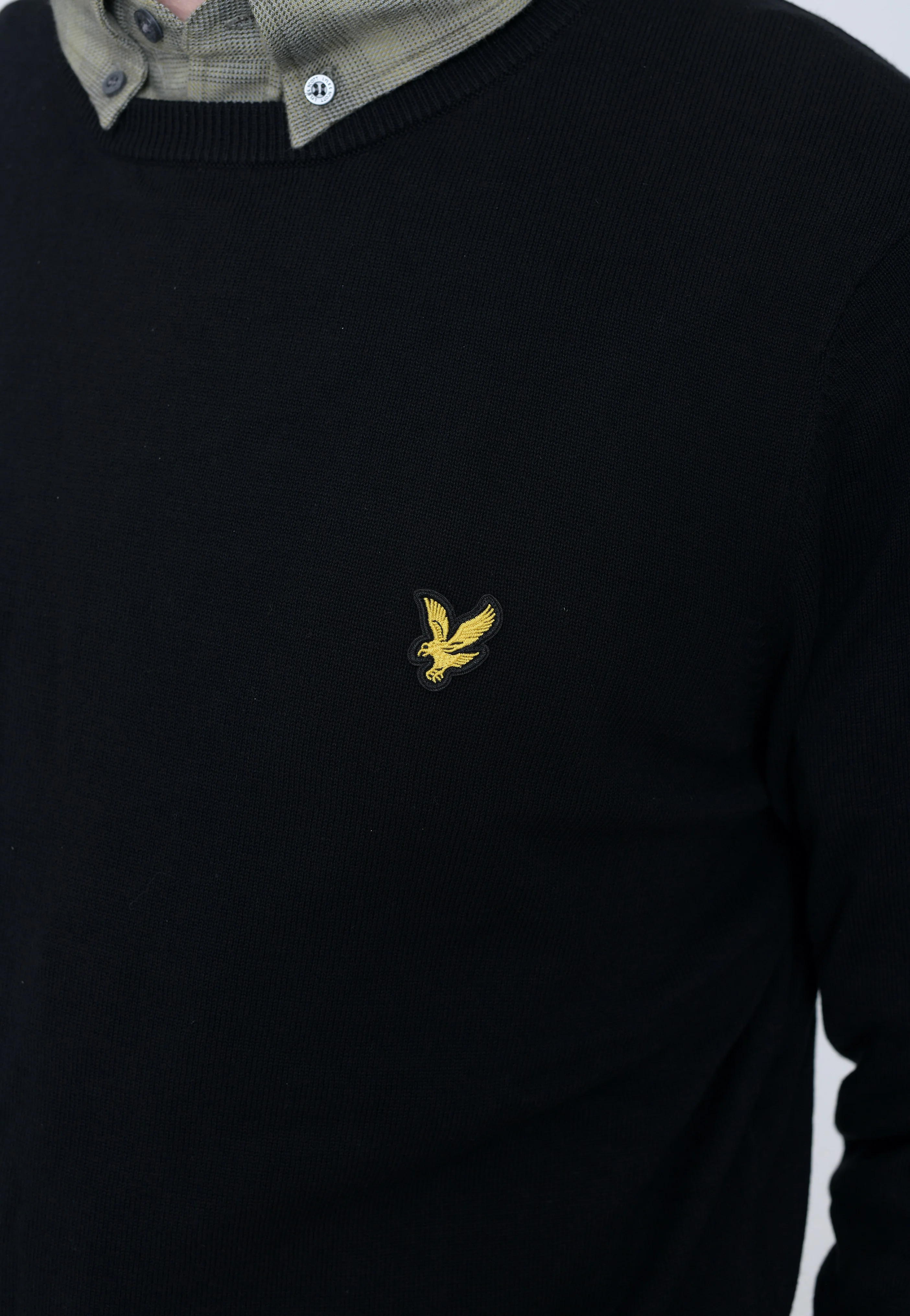 Cotton Crew Neck Jet Black - Pullover - Image 2