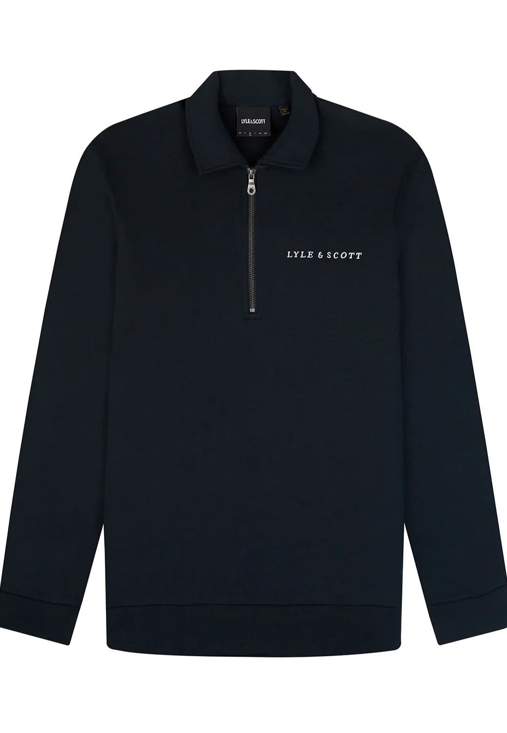 Loopback Embroidered Collared Dark Navy - Sweater - Image 5
