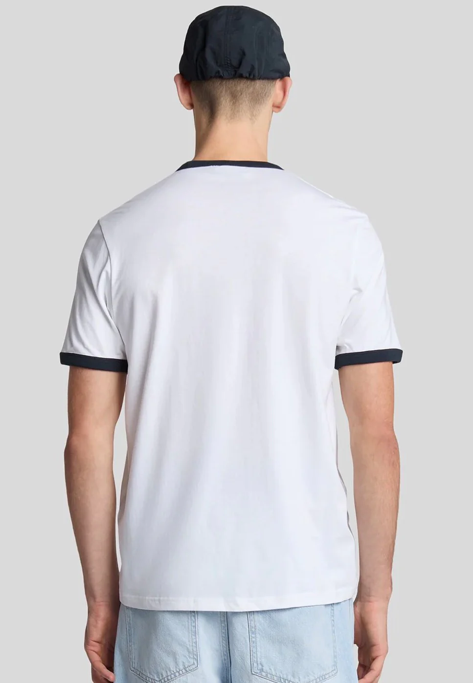 Ringer White/Dark Navy - T-Shirt - Image 3