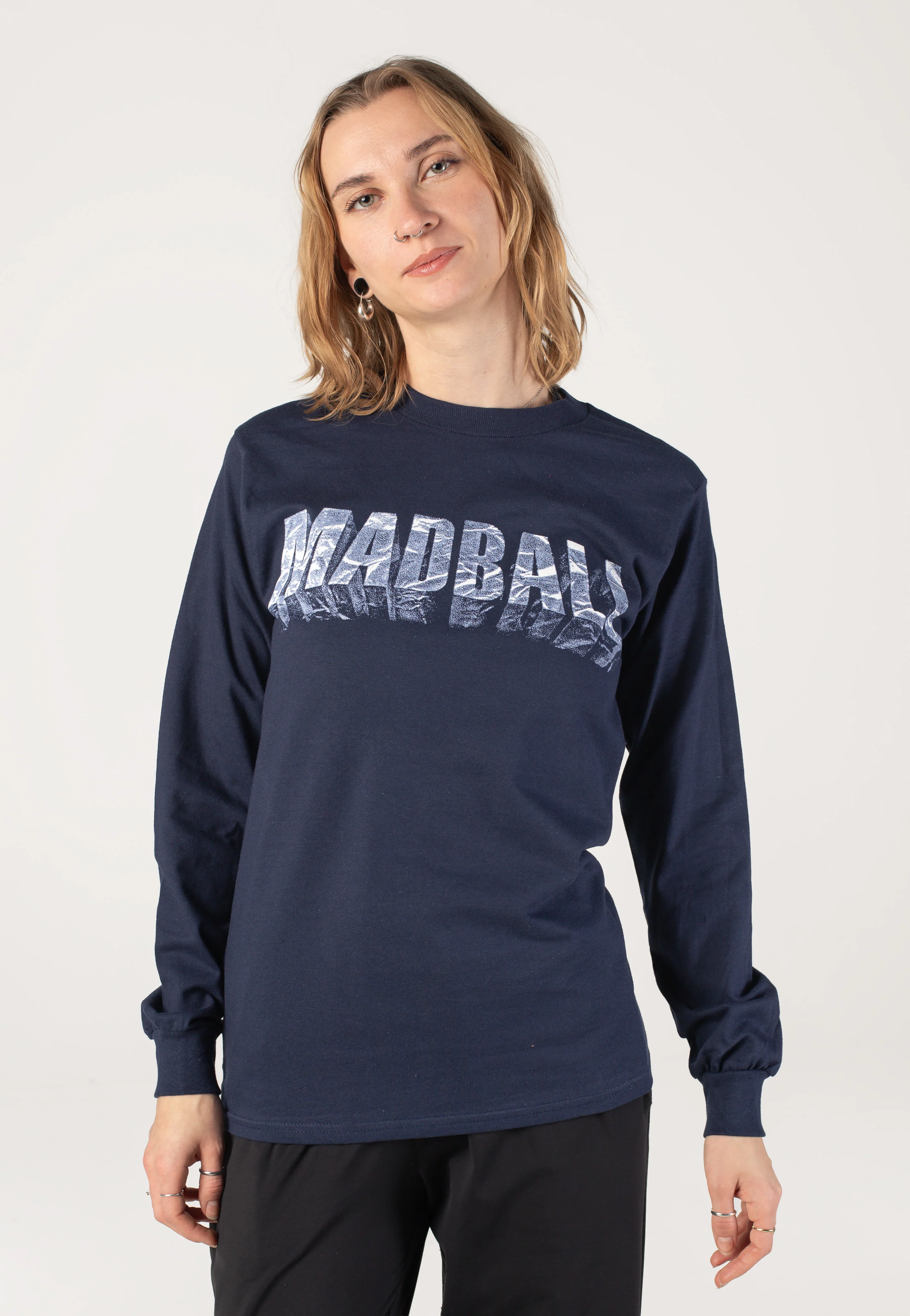Hold It Down Logo 25 Years Anniversary Navy - Longsleeve - Image 5