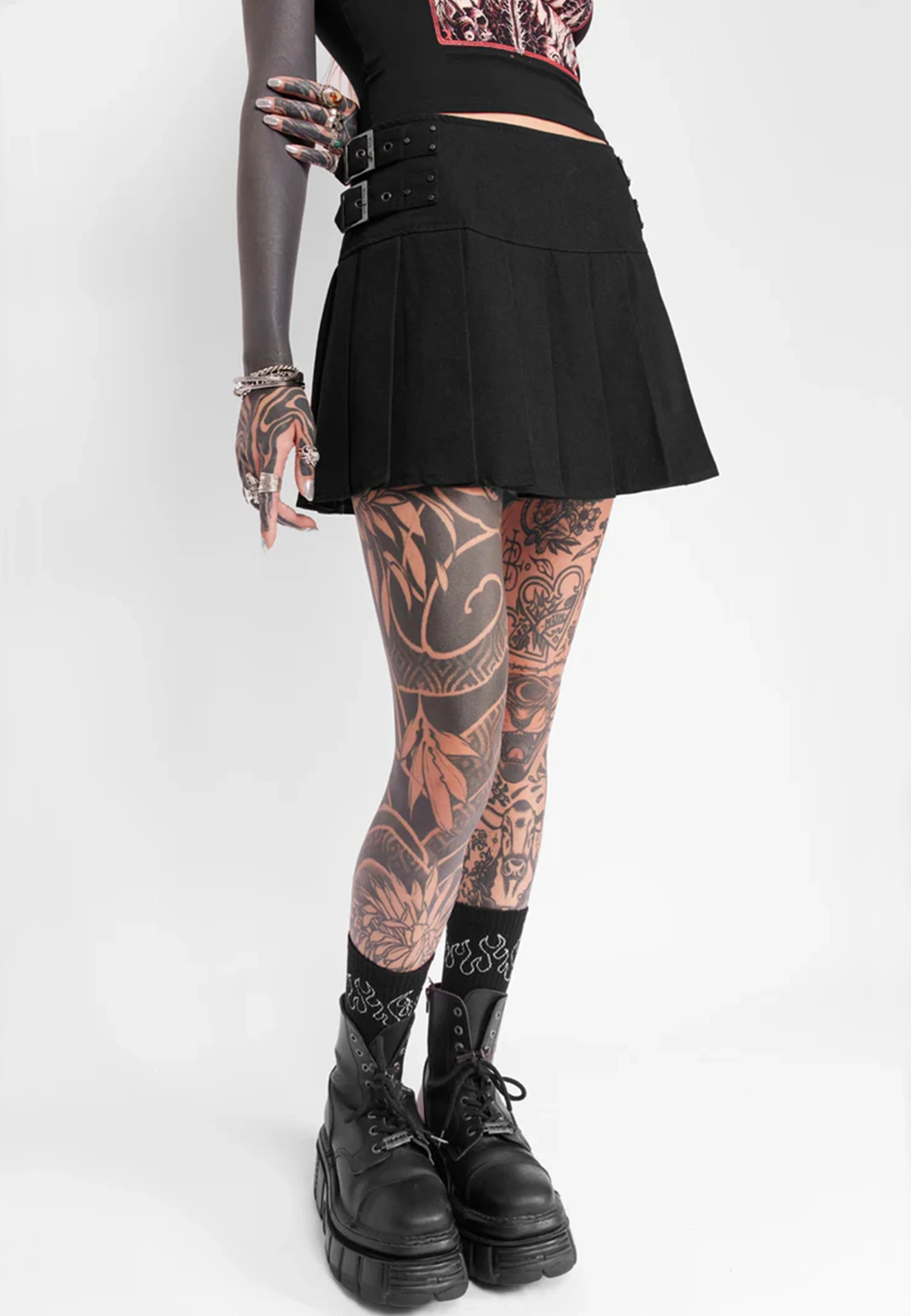 Daria Pleated Black - Skort