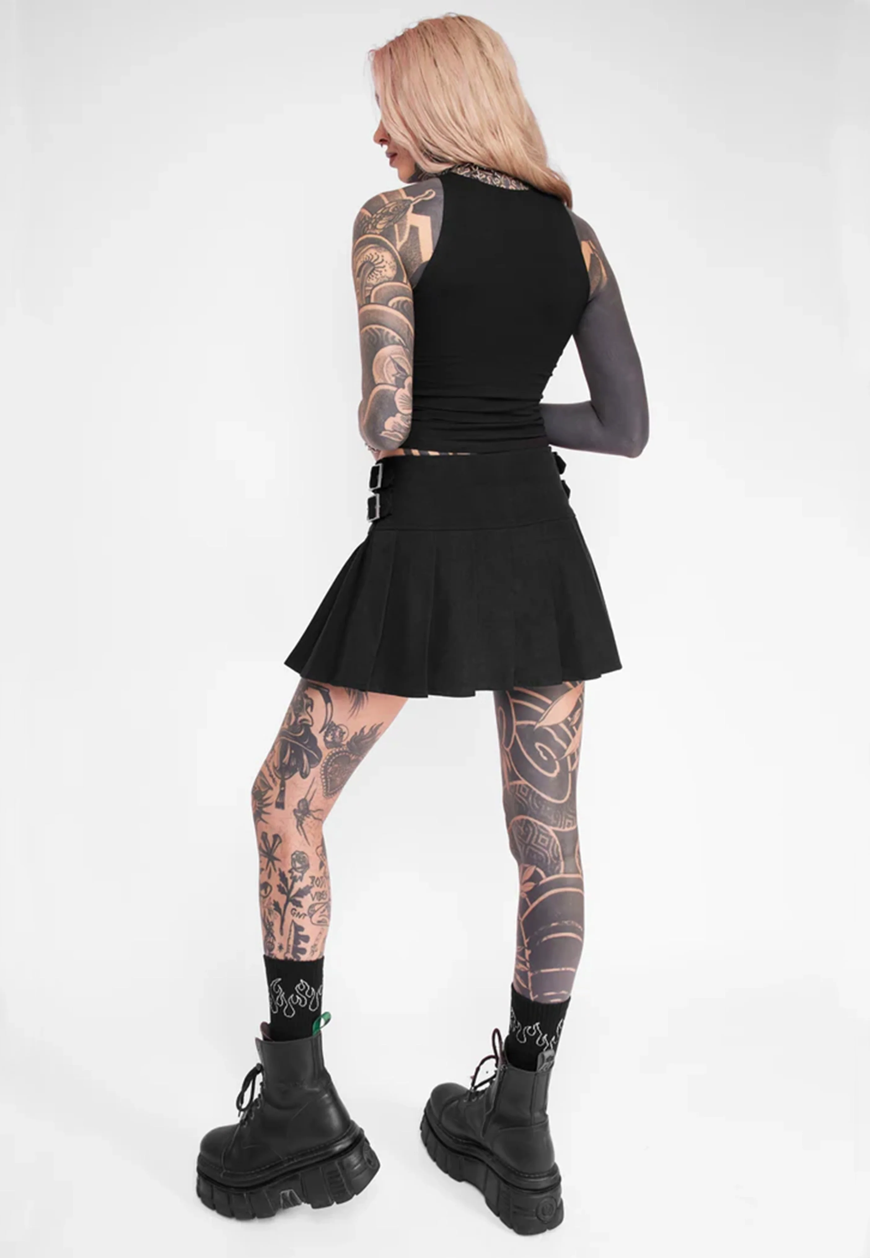 Daria Pleated Black - Skort - Image 5