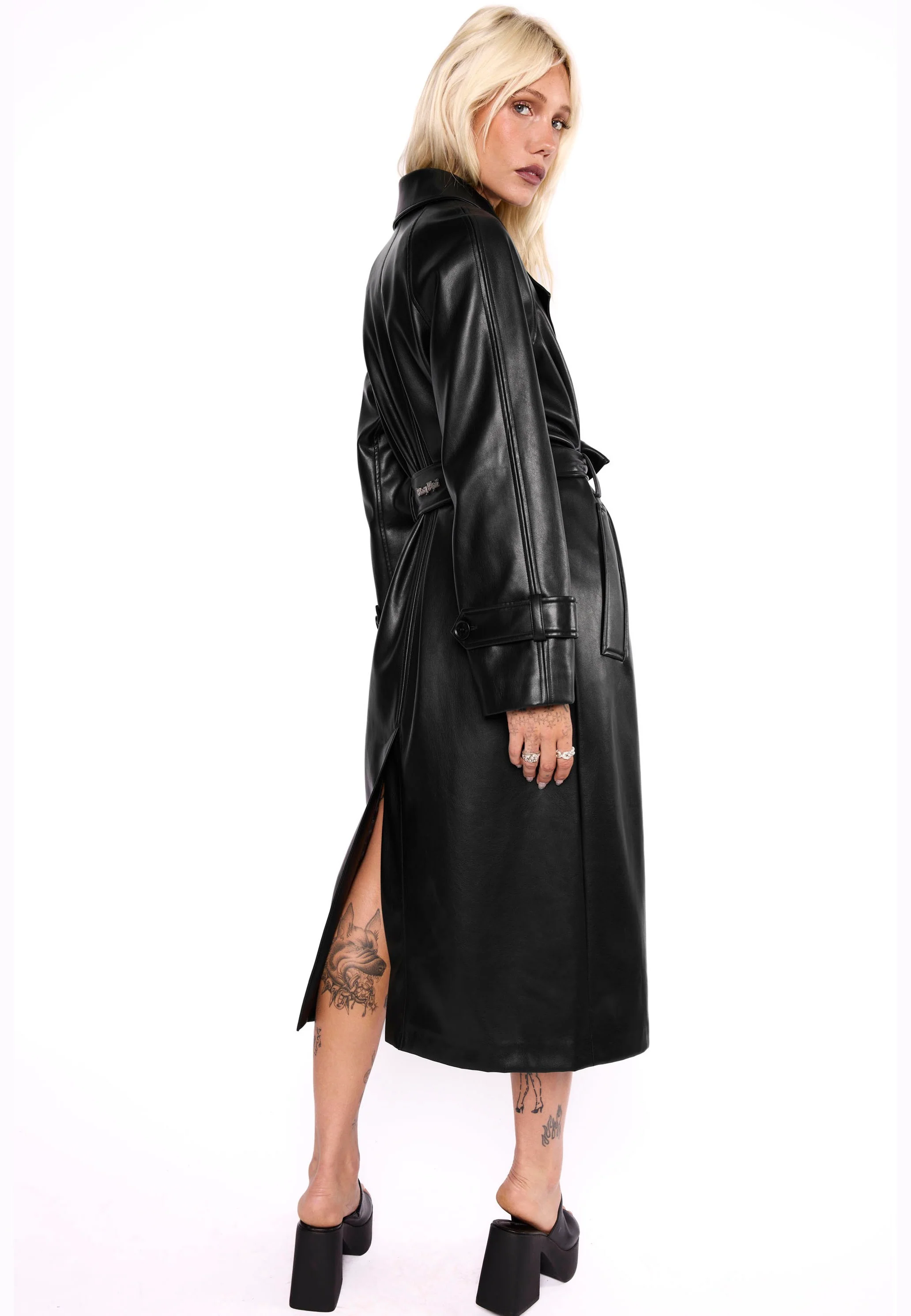 Mara Faux Leather Black - Jacket - Image 2