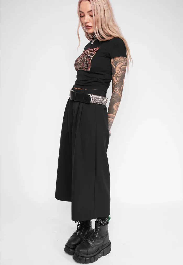 Tegan Cropped Wide Leg Black - Pants - Image 4