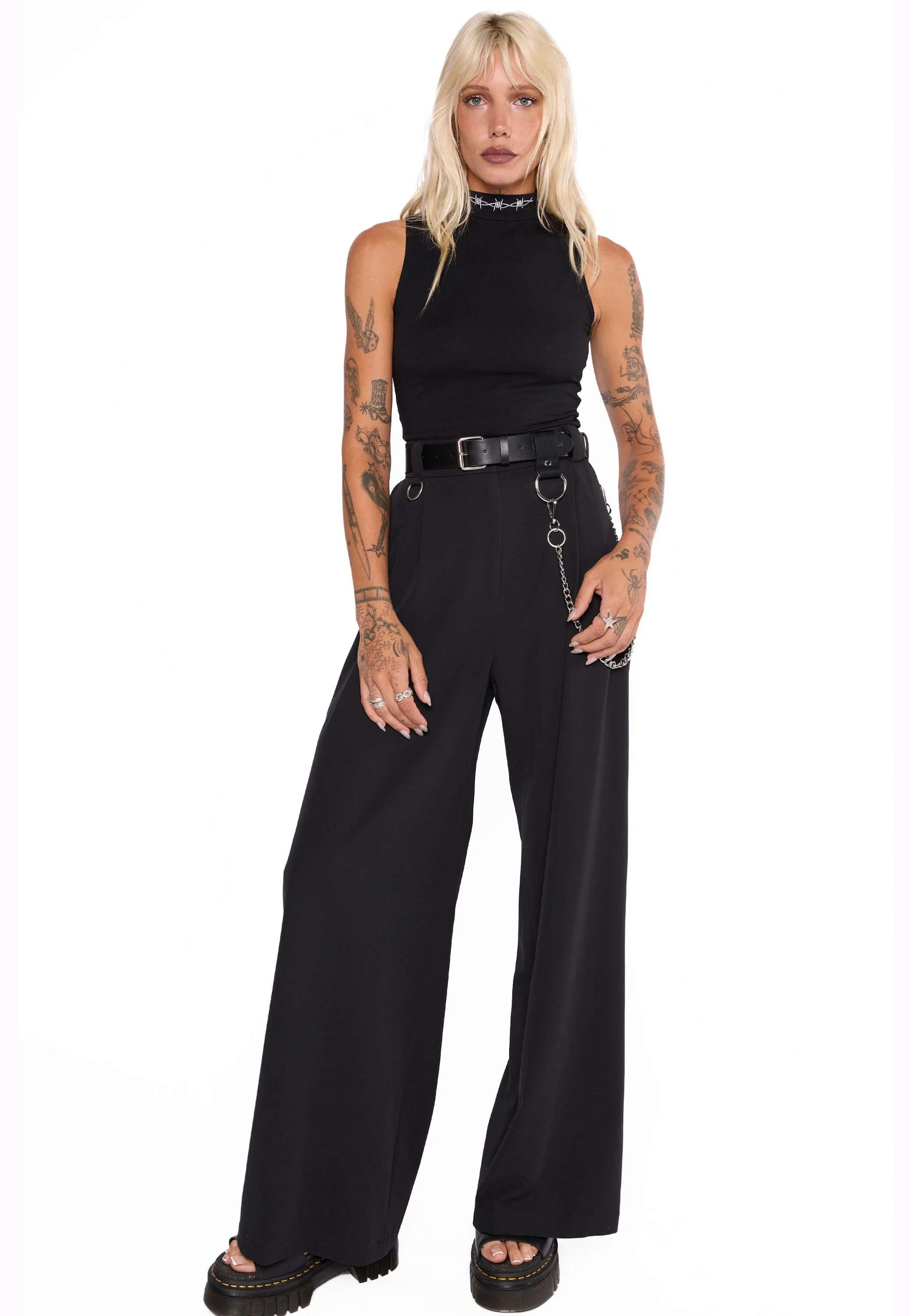 Unchained Wide Leg O-Ring - Pants - Image 4