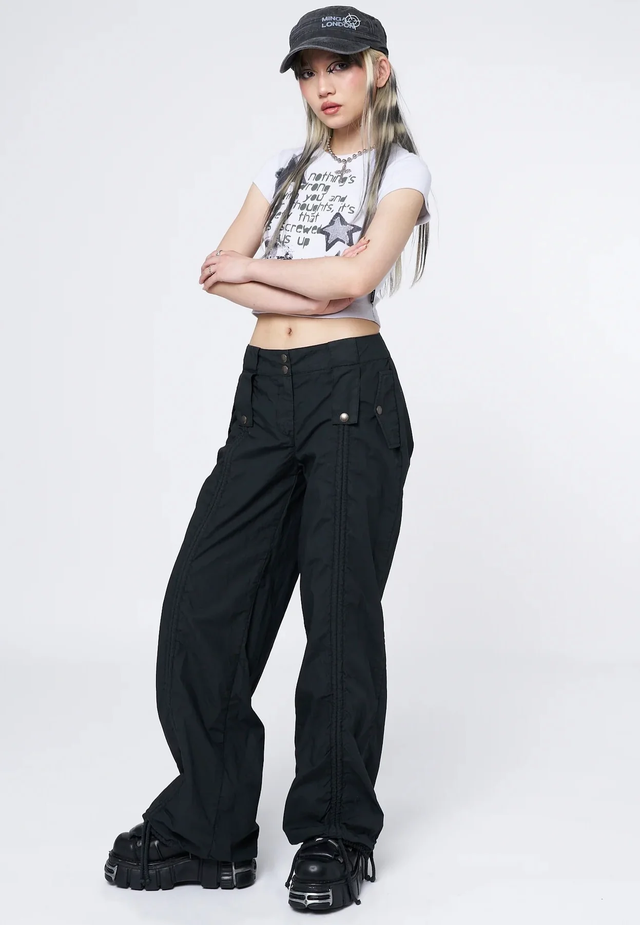 Bea Ruched Front Black - Pants - Image 6