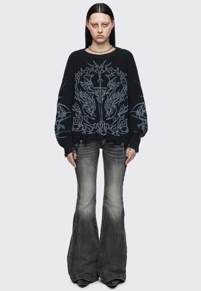 Burnt Sweater Black - Sweater - Image 2