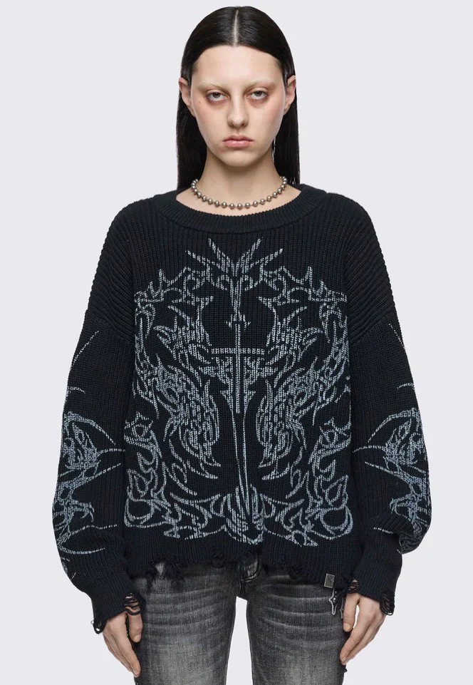 Burnt Sweater Black - Sweater - Image 6