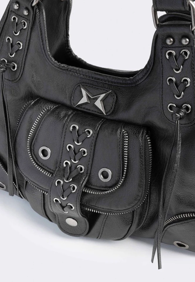 Jules Vegan Shoulder Bag Black - Bag - Image 5