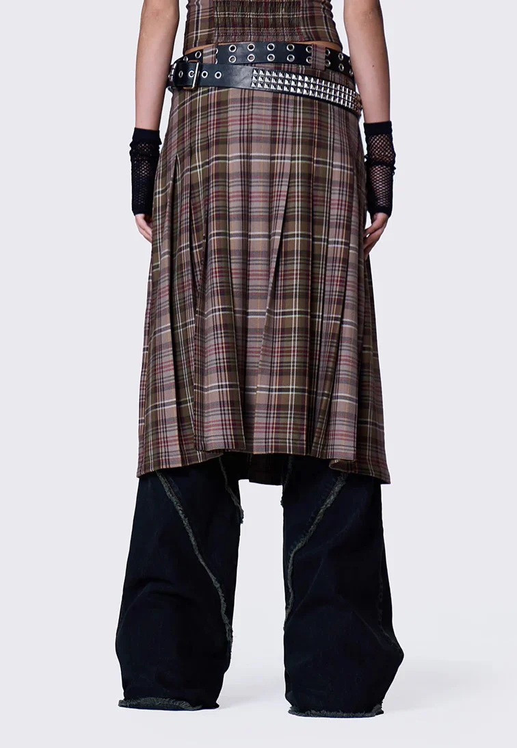 Nenna Pleated Tartan - Skirt - Image 5