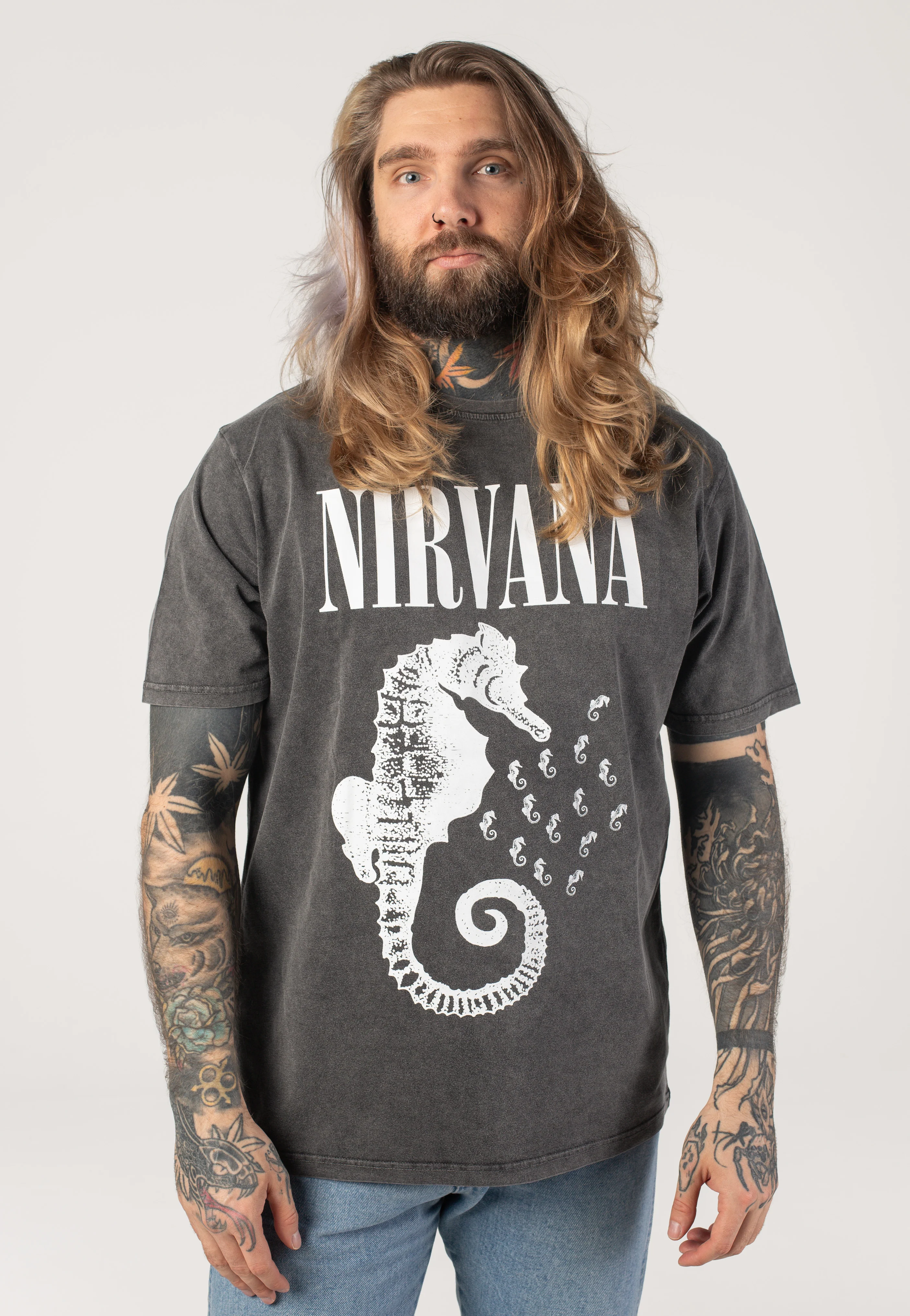 Seahorse Mono Logo Washed - T-Shirt - Image 3