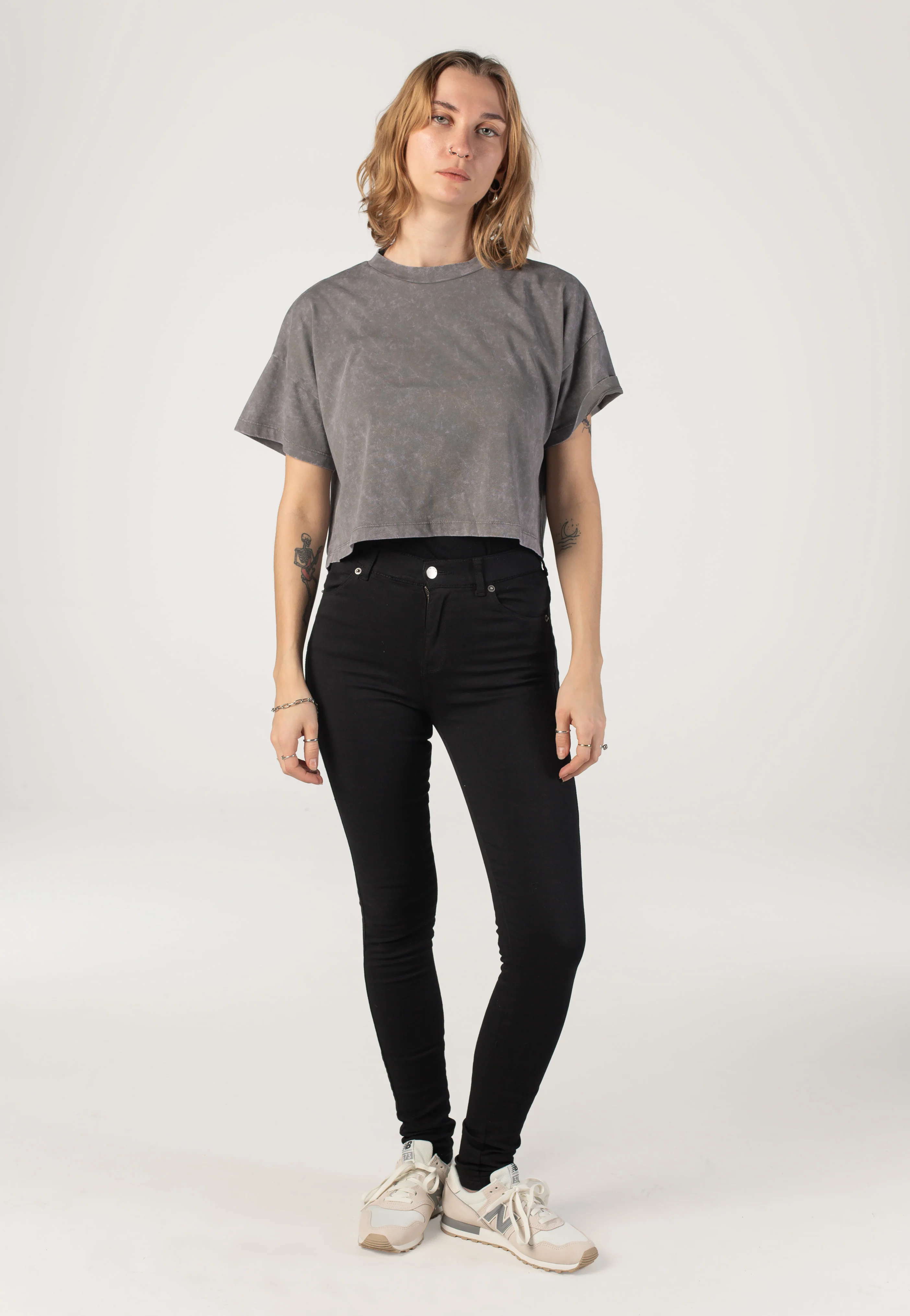 Alena Charcoal Gray Washed - T-Shirt - Image 2